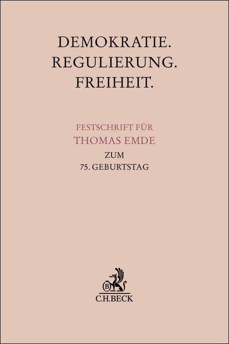 Vorderes Coverbild Demokratie. Regulierung. Freiheit.