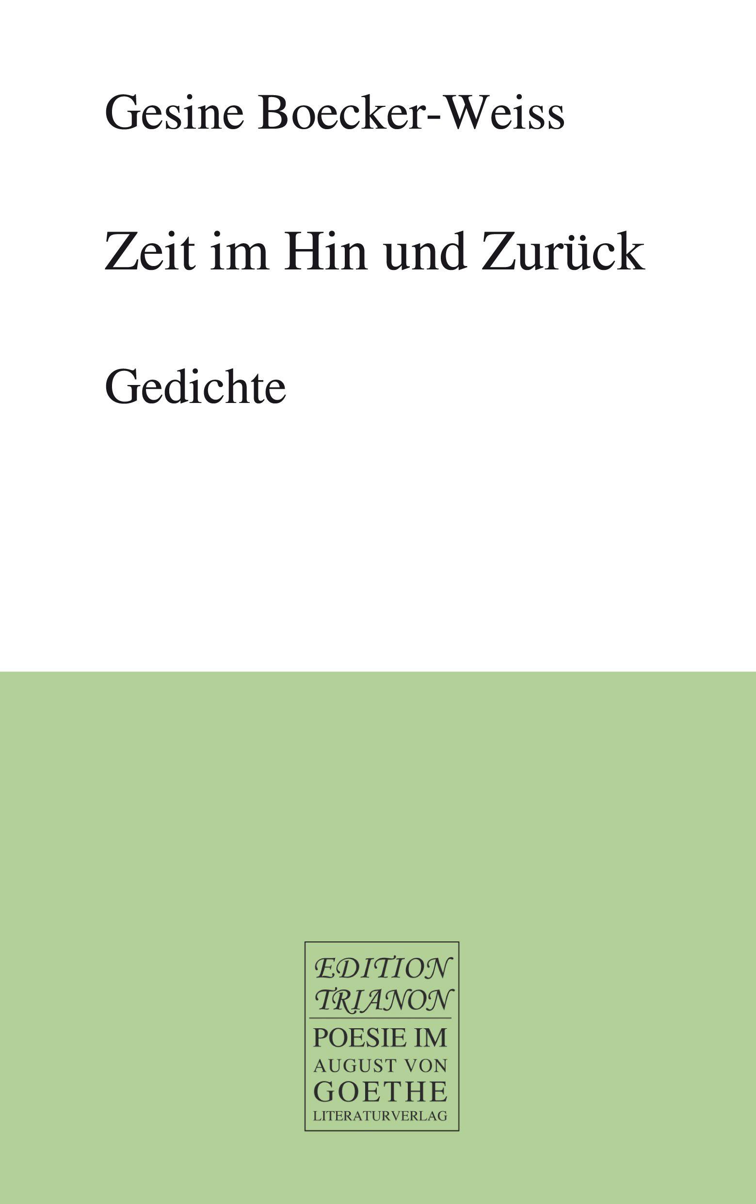 Vorderes Coverbild Zeit im Hin und Zurück