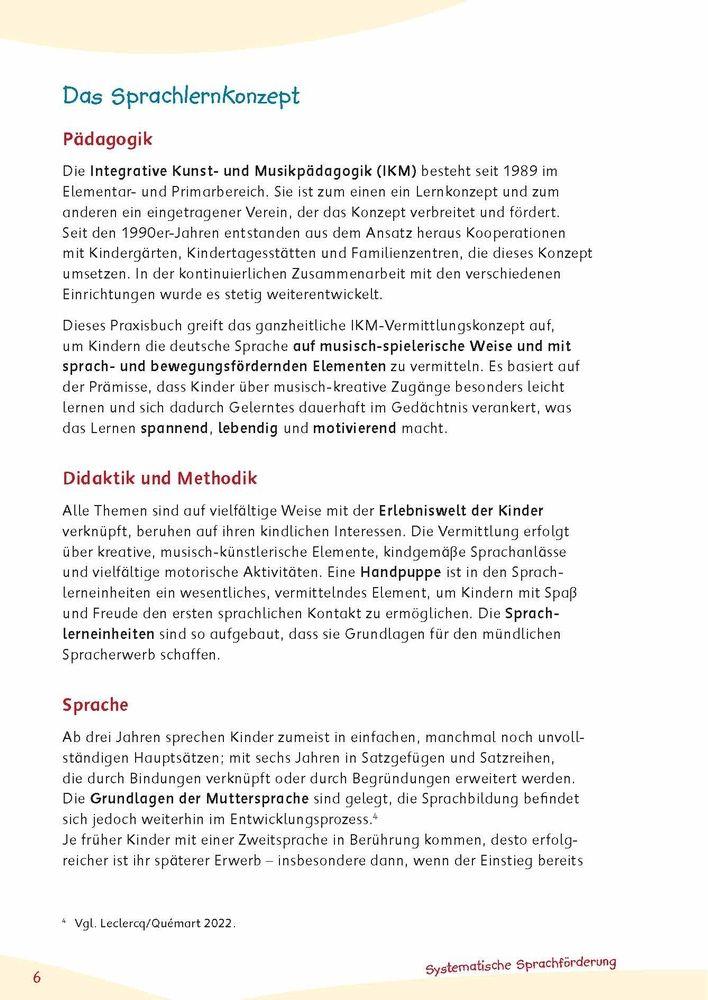 Beispielinhalt (Bild) Systematische Sprachförderung für Kinder - mit Deutsch als Zweitsprache (DaZ)