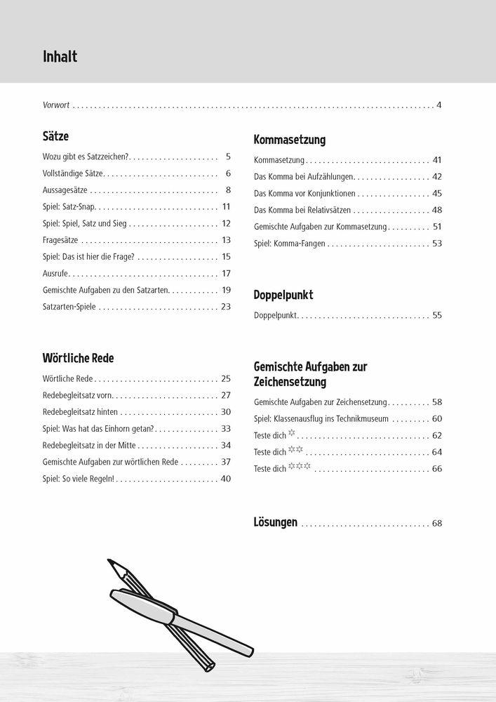 Beispielinhalt (Bild) Zeichensetzung in der Sekundarstufe I