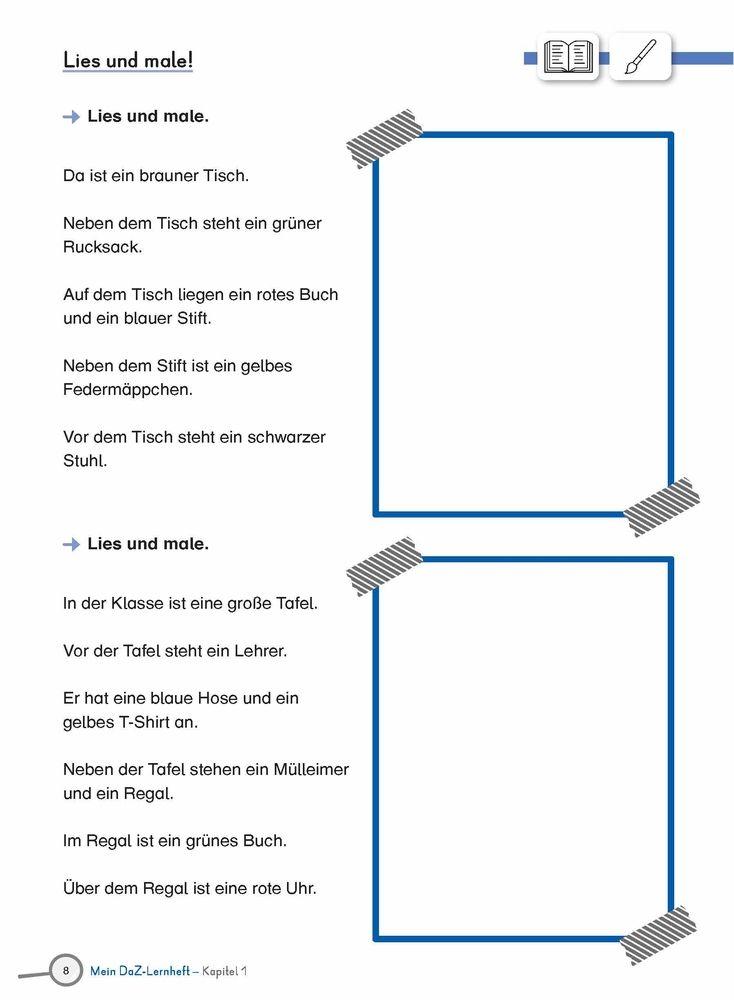 Beispielinhalt (Bild) Mein DaZ-Lernheft - Mit Wimmelbildern Wortschatz und Grammatik üben