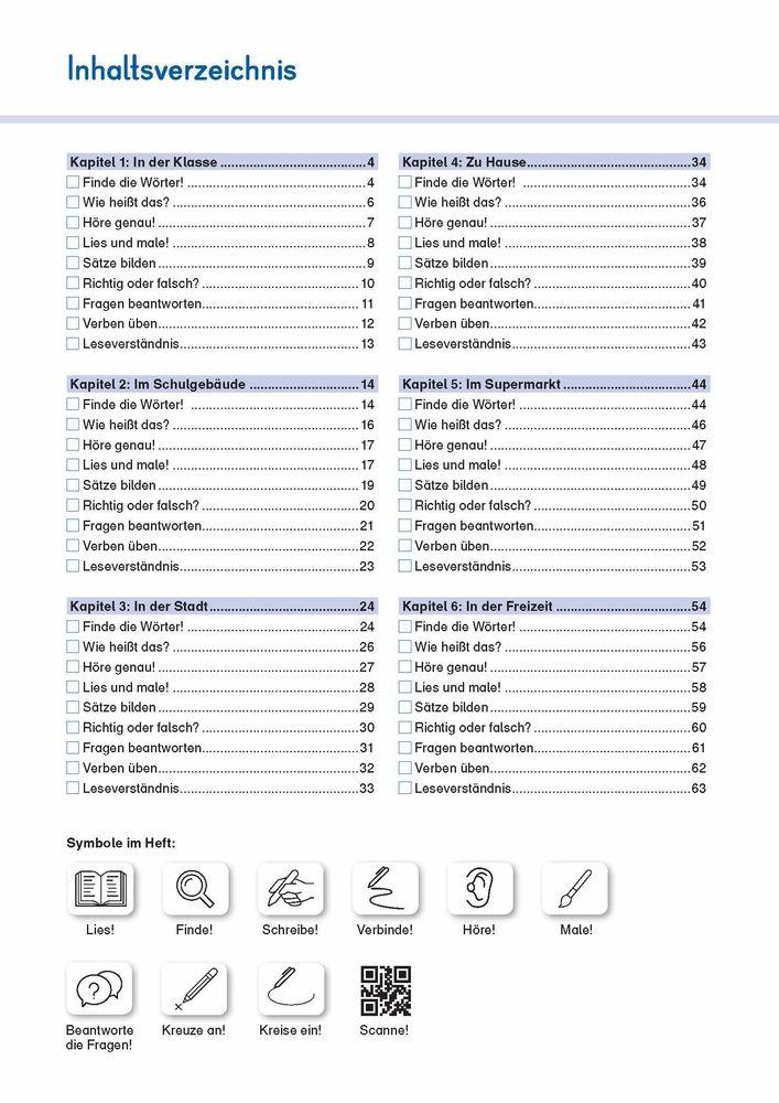 Beispielinhalt (Bild) Mein DaZ-Lernheft - Mit Wimmelbildern Wortschatz und Grammatik üben