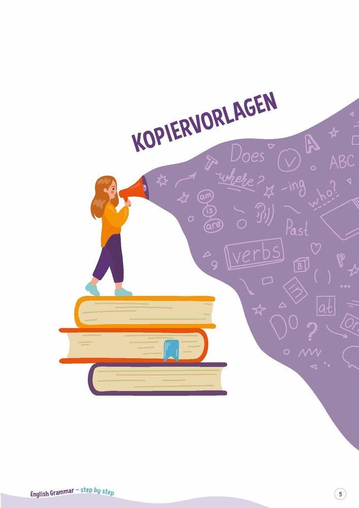 Beispielinhalt (Bild) English Grammar - step by step