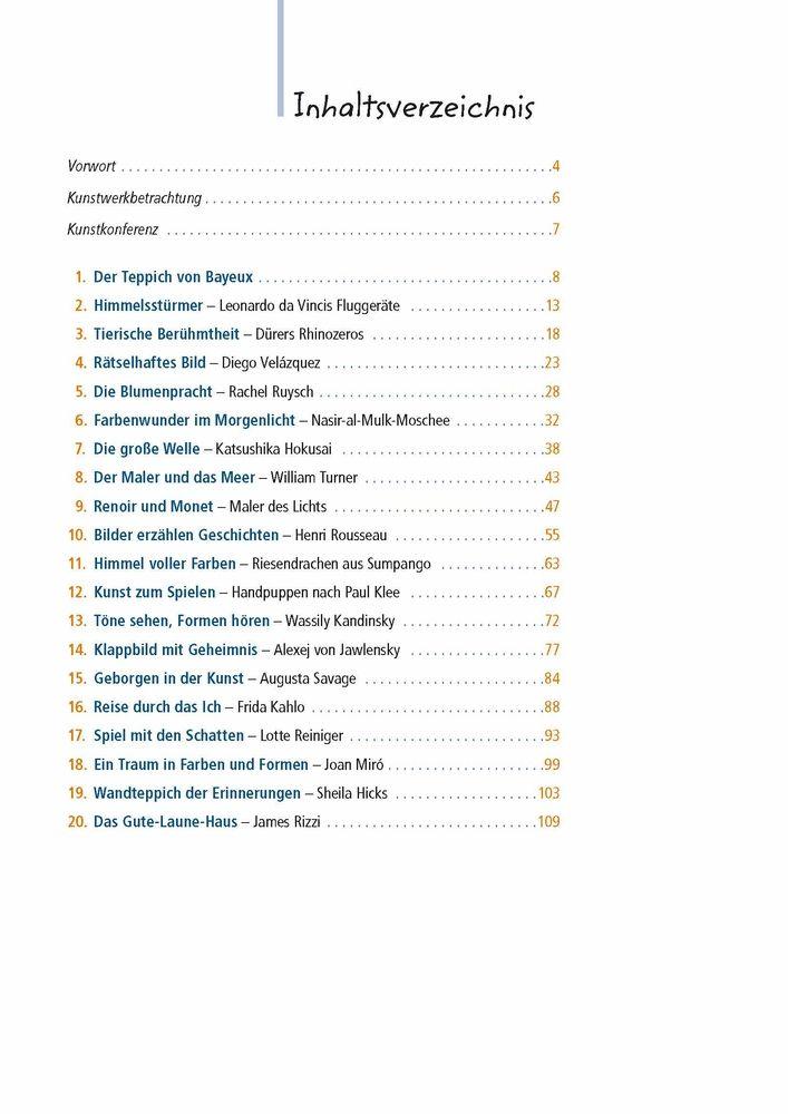 Beispielinhalt (Bild) 20 x Kunstwerke für 90 Minuten - Klasse 3/4