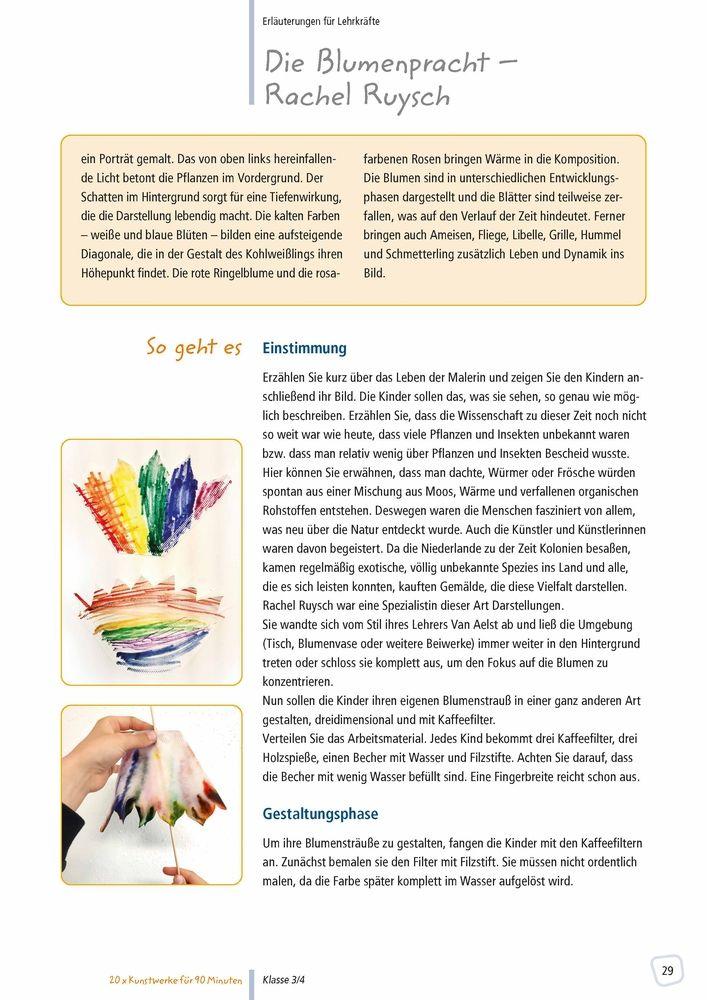 Beispielinhalt (Bild) 20 x Kunstwerke für 90 Minuten - Klasse 3/4