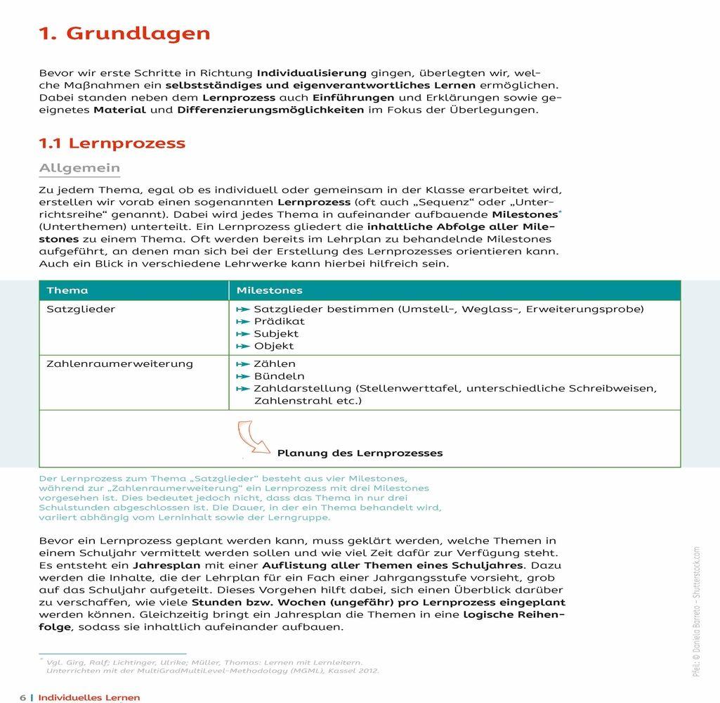 Beispielinhalt (Bild) Individuelles Lernen - praxiserprobt