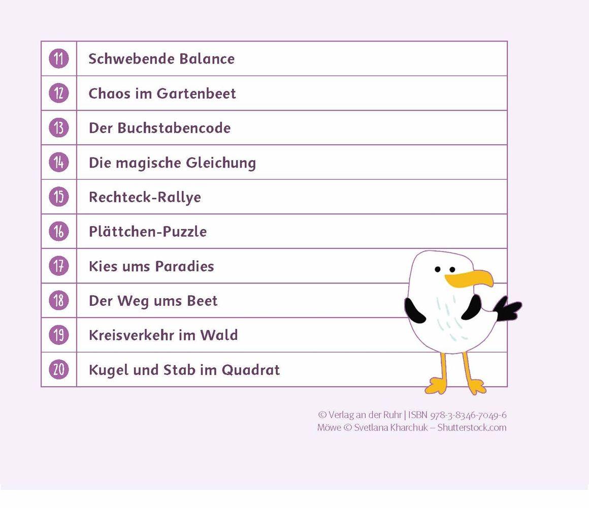 Beispielinhalt (Bild) 20 interaktive Knobelaufgaben - ab Klasse 3