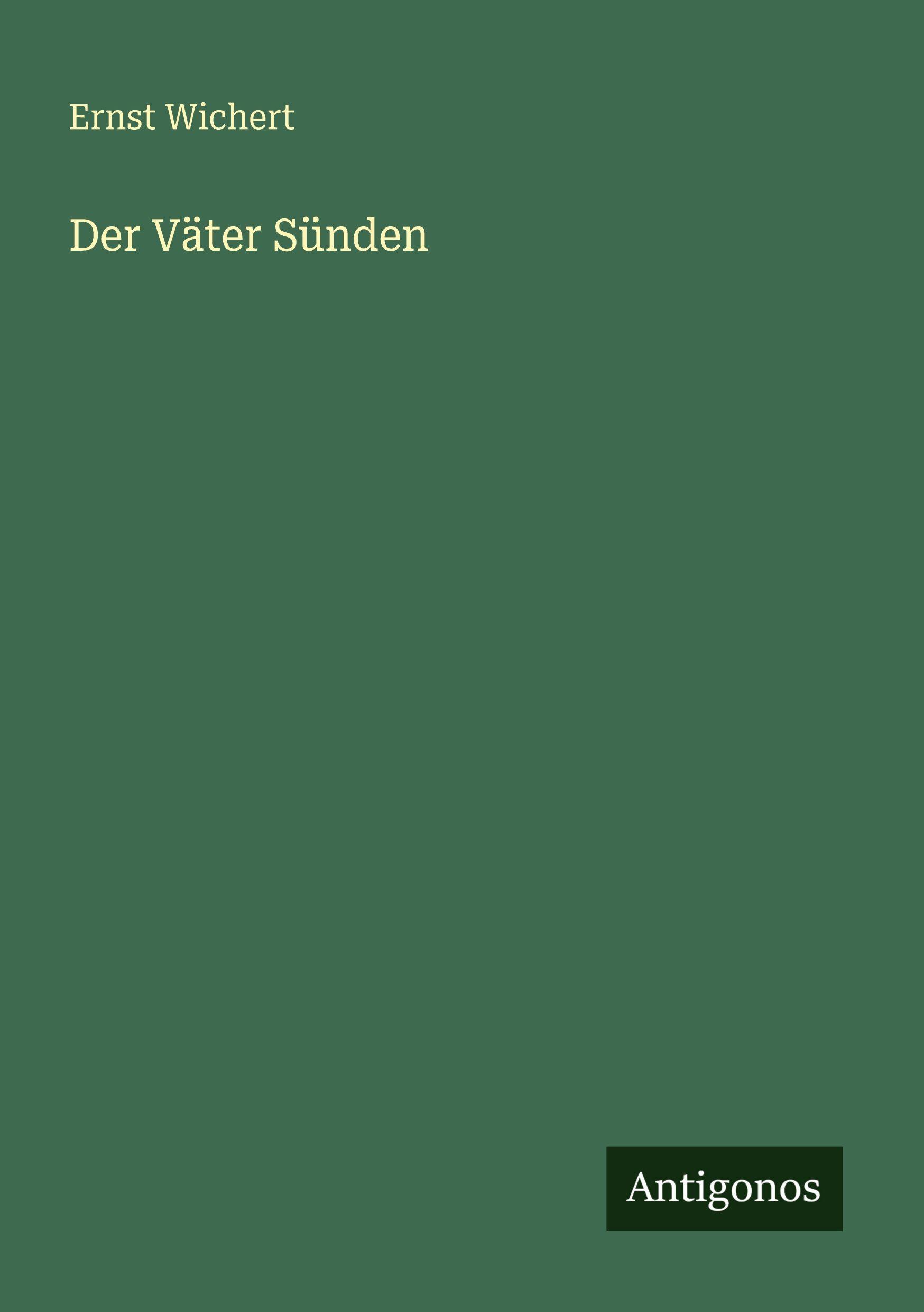 Vorderes Coverbild Der Väter Sünden