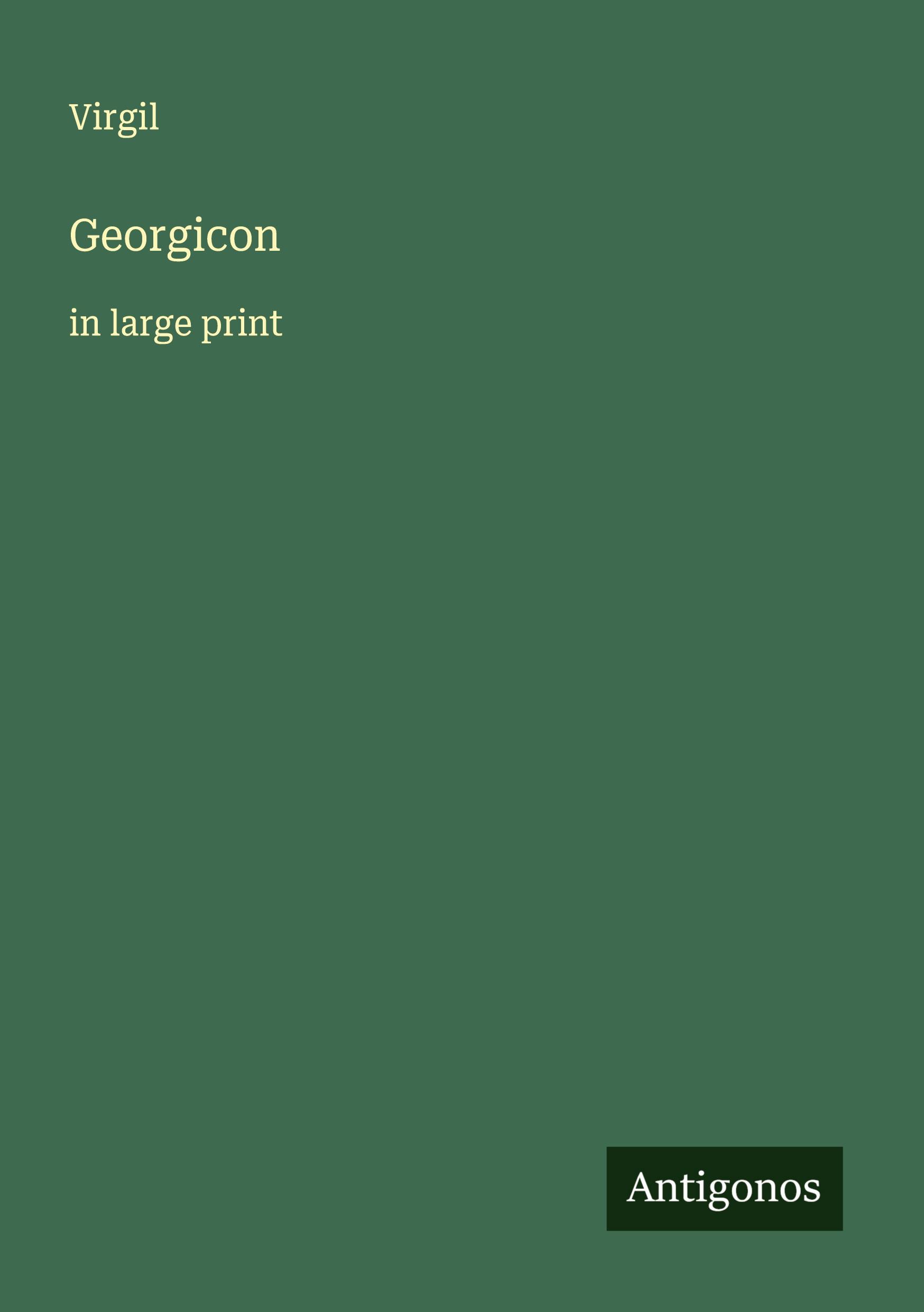 Vorderes Coverbild Georgicon