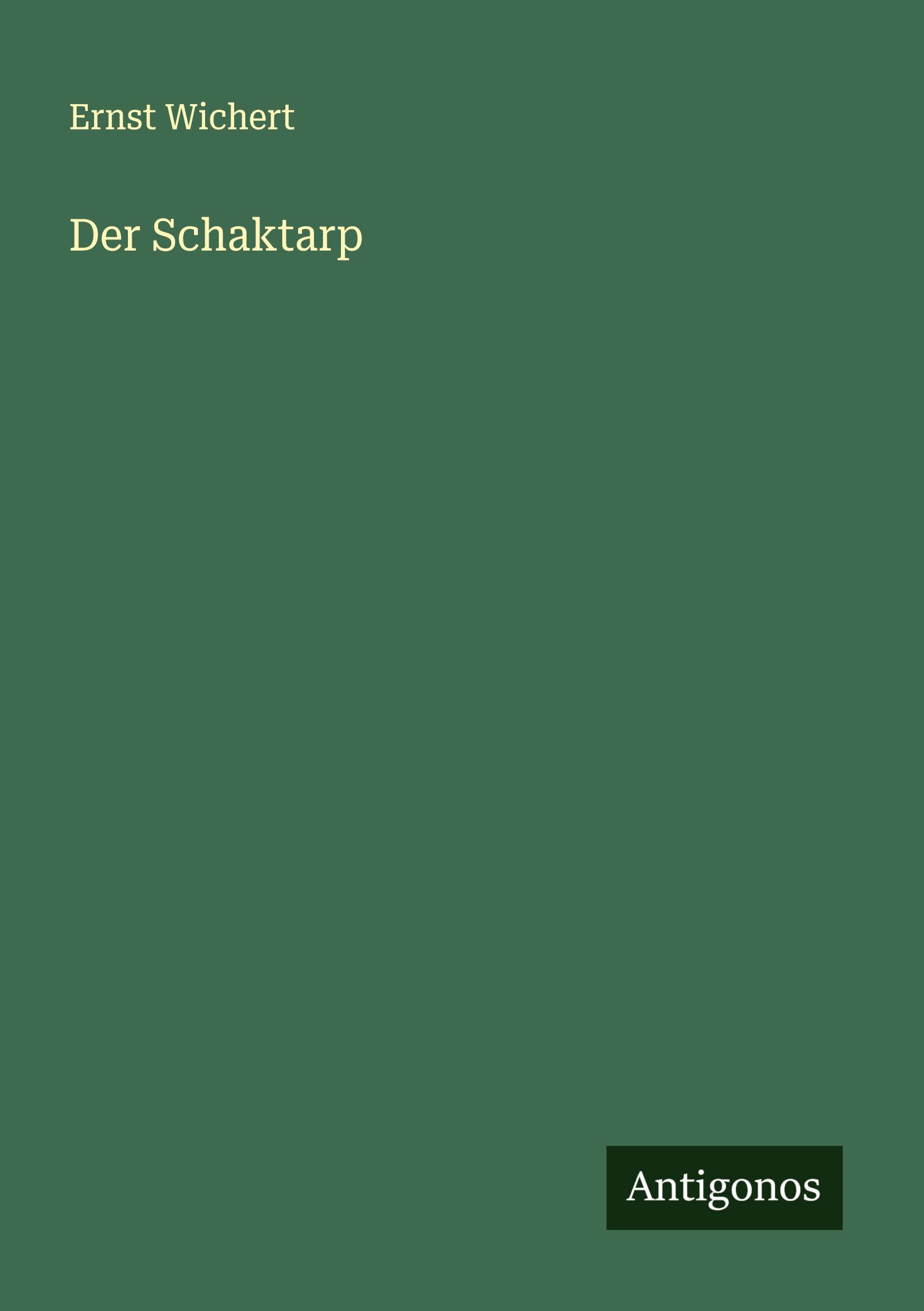 Vorderes Coverbild Der Schaktarp