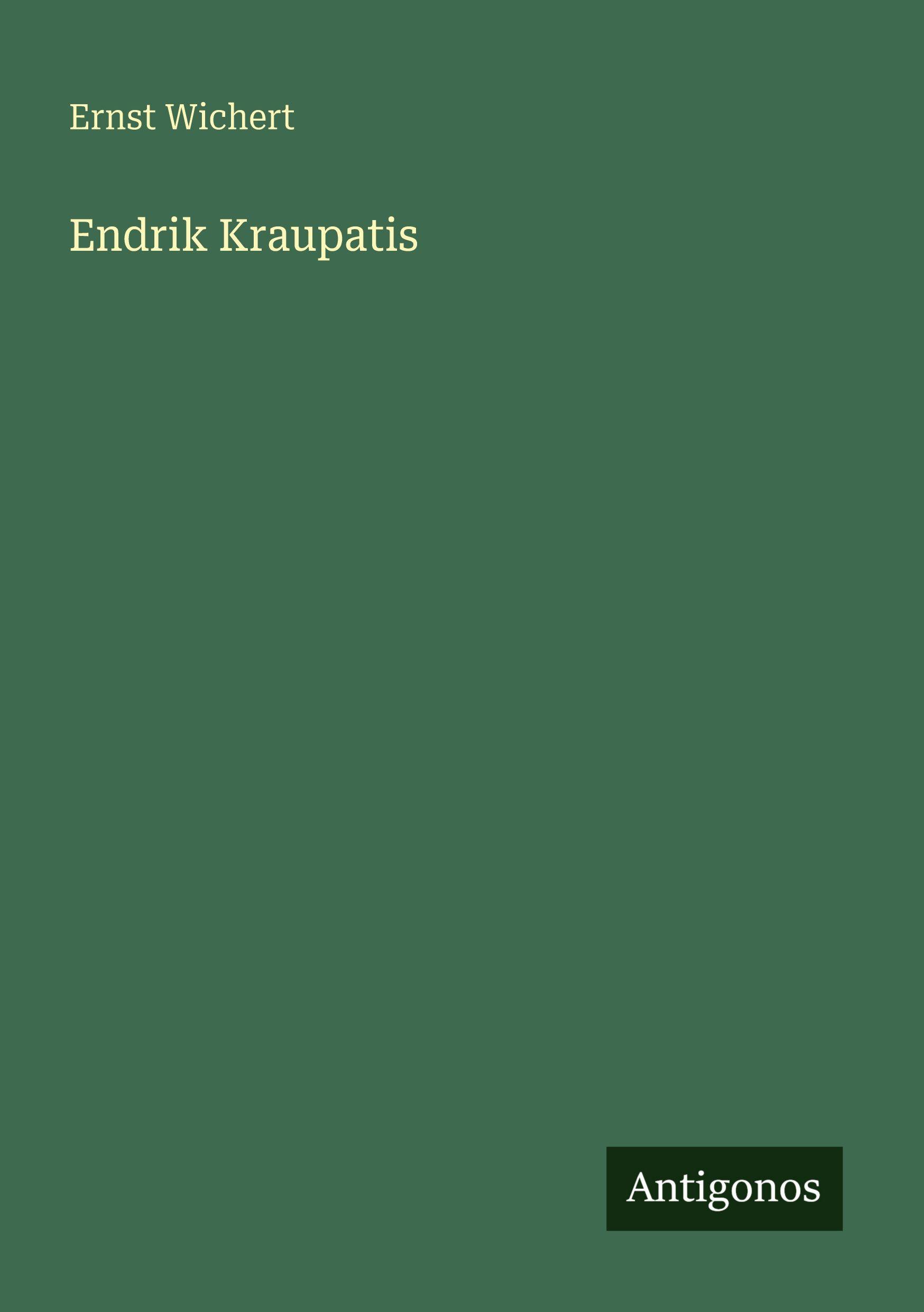 Vorderes Coverbild Endrik Kraupatis
