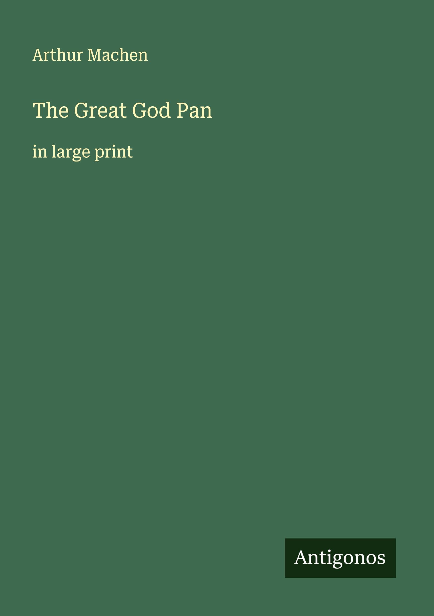 Vorderes Coverbild The Great God Pan
