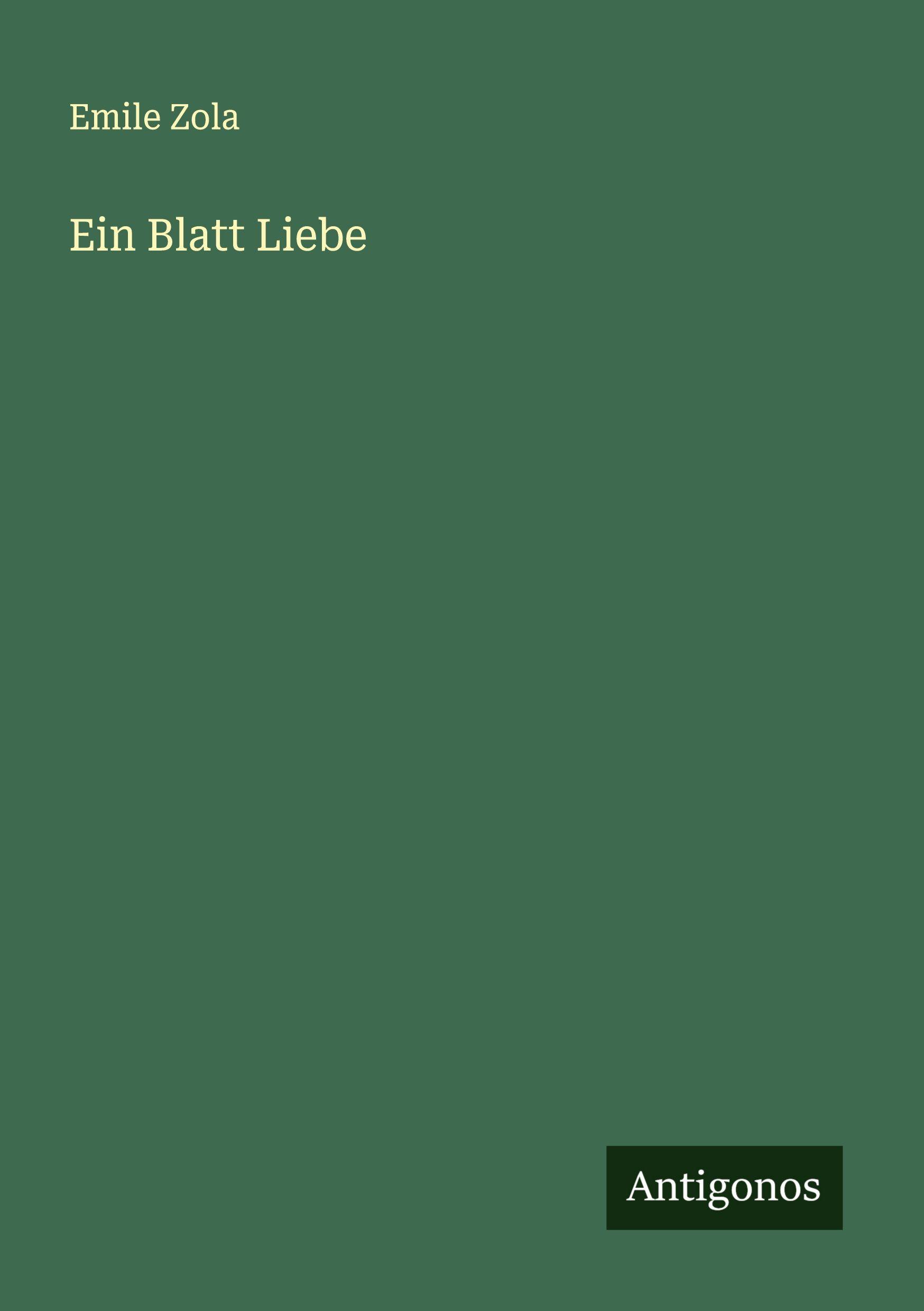 Vorderes Coverbild Ein Blatt Liebe