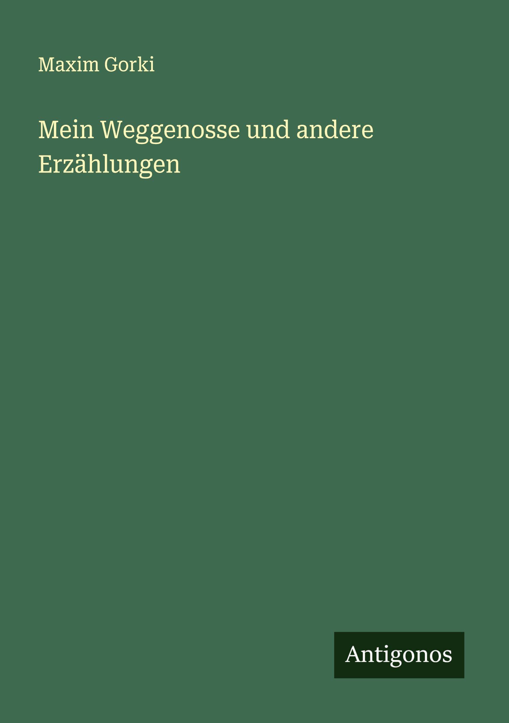 Vorderes Coverbild Mein Weggenosse und andere Erzählungen