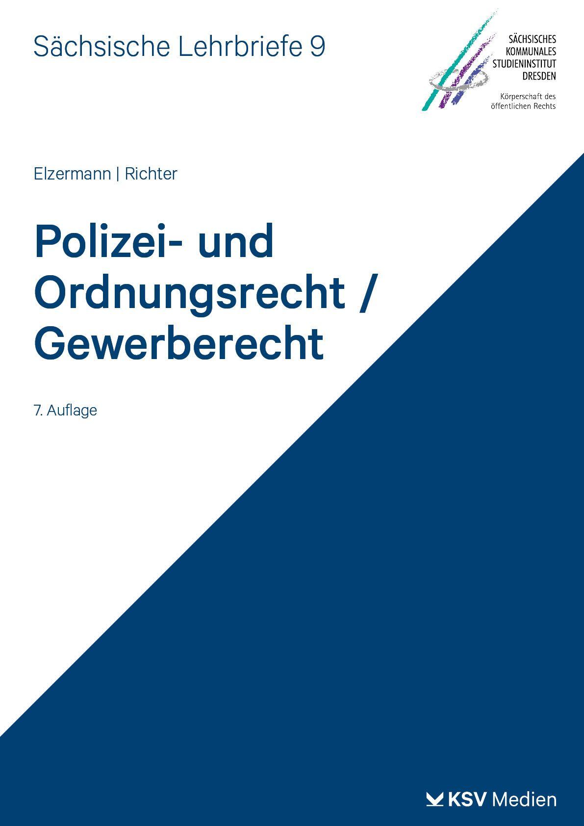 Vorderes Coverbild Polizei- und Ordnungsrecht/Gewerberecht (SL 9)