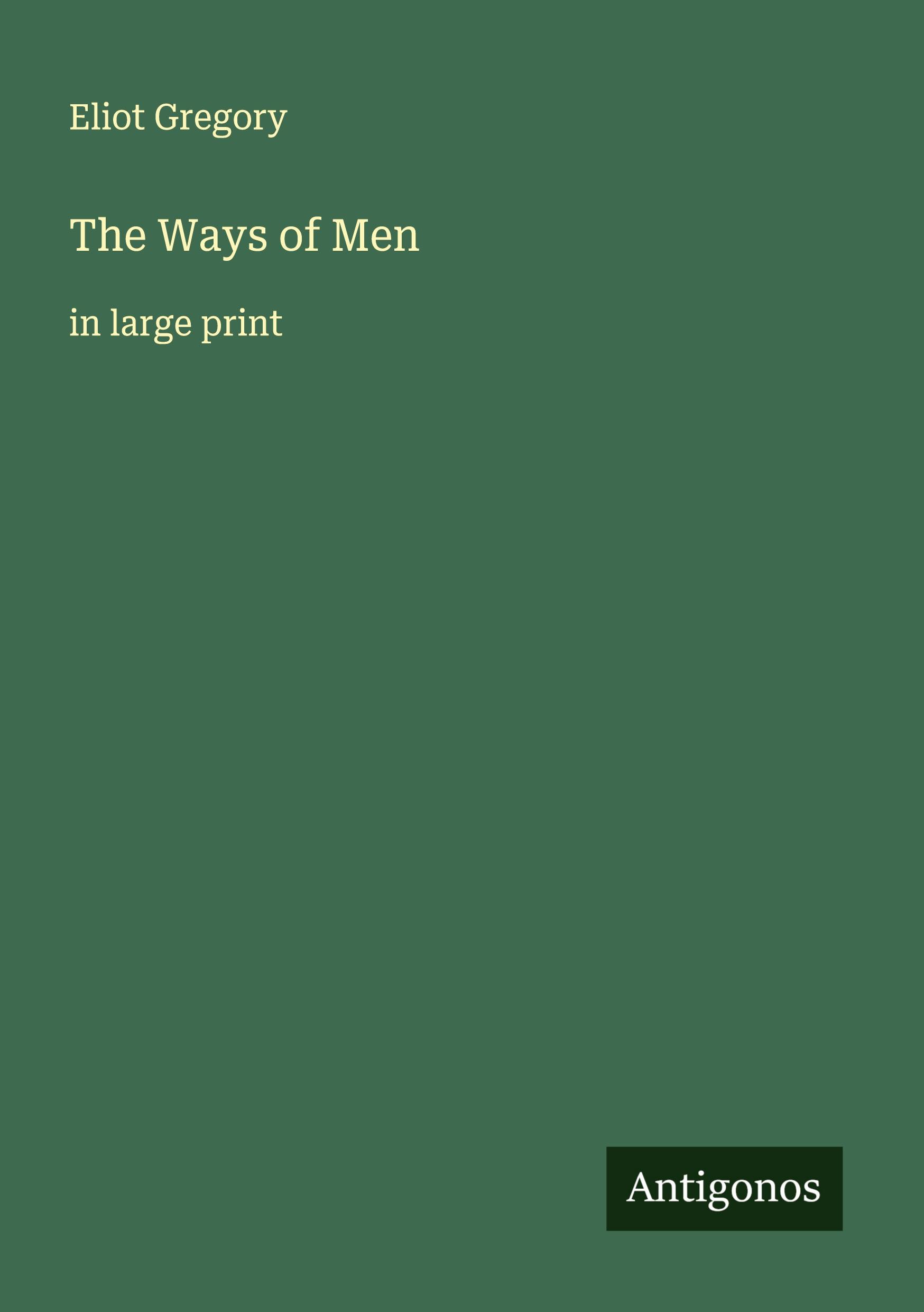Vorderes Coverbild The Ways of Men