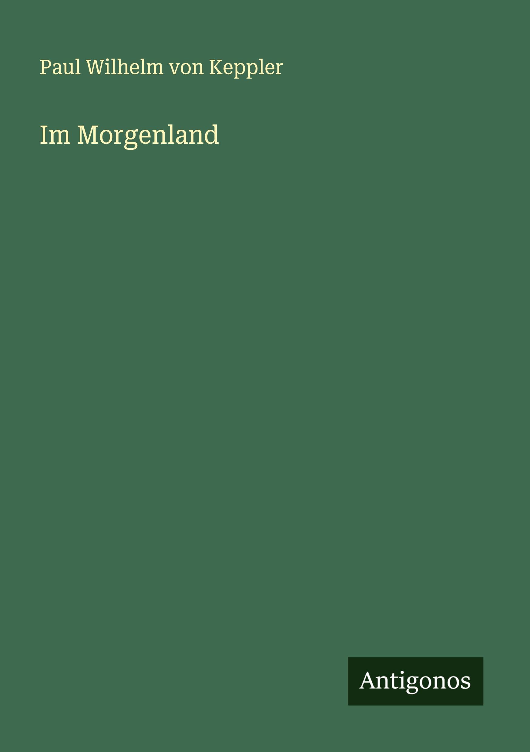 Vorderes Coverbild Im Morgenland