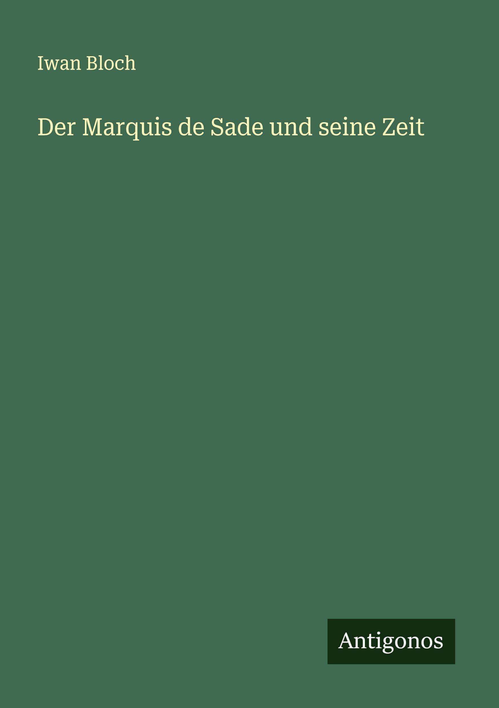 Vorderes Coverbild Der Marquis de Sade und seine Zeit