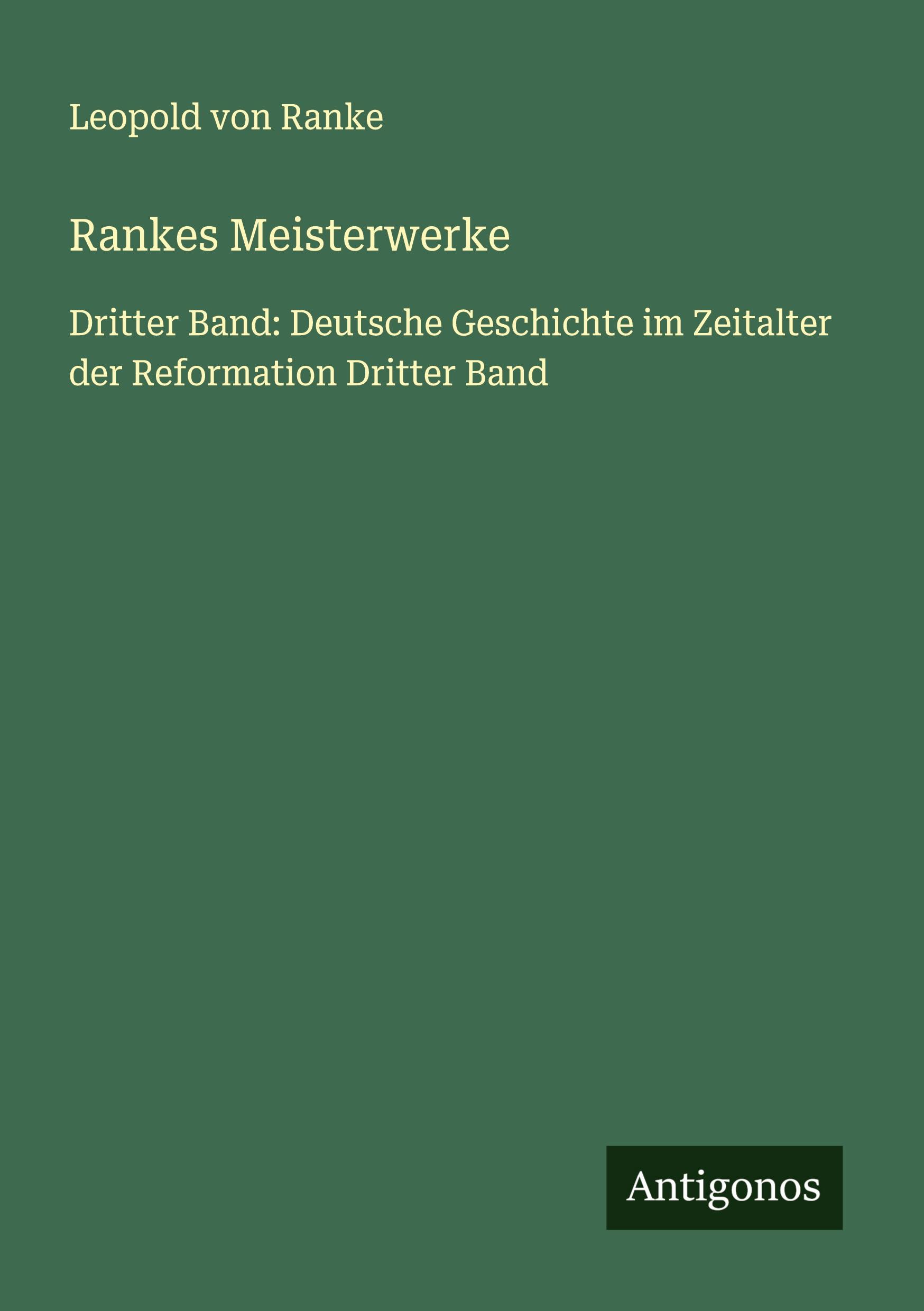 Vorderes Coverbild Rankes Meisterwerke