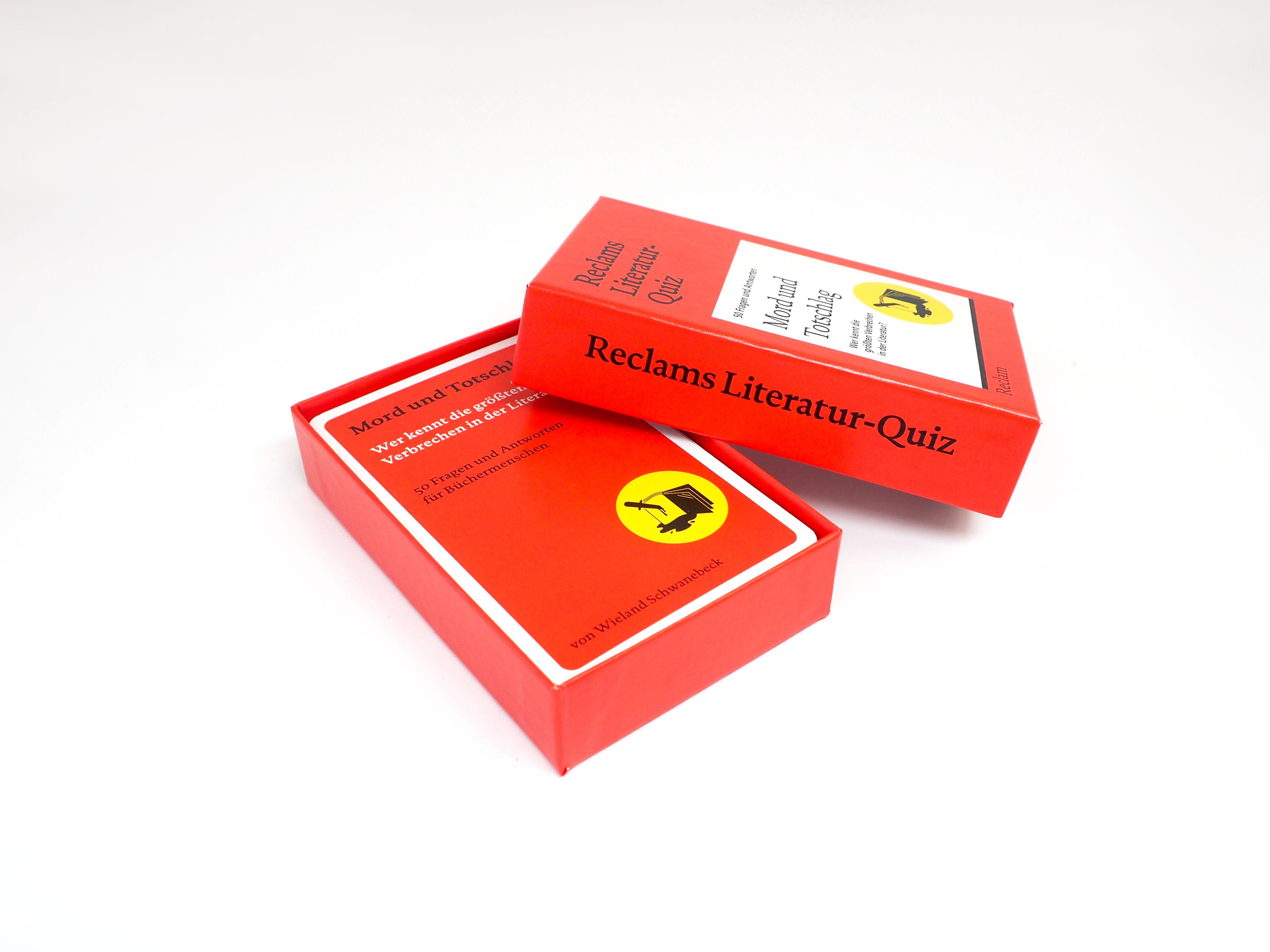 Beispielinhalt (Bild) Mord und Totschlag. Wer kennt die größten Verbrechen in der Literatur? 50 Fragen und Antworten für Büchermenschen