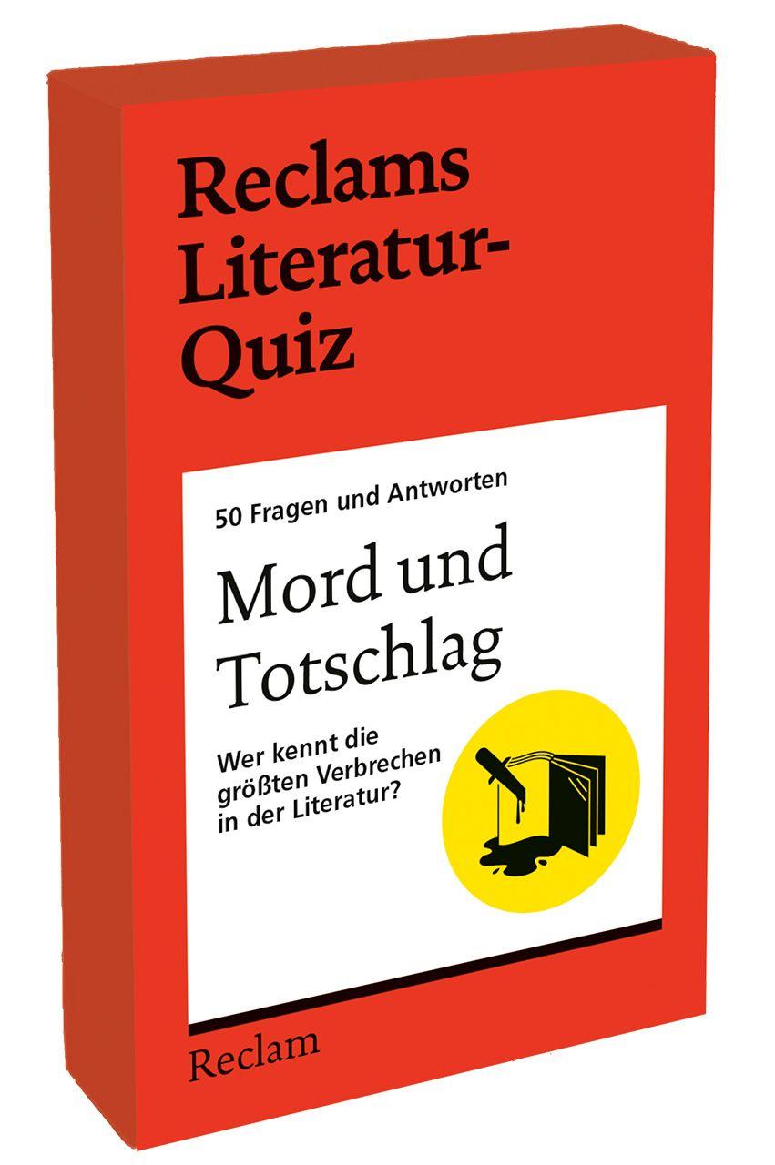 Vorderes Coverbild Mord und Totschlag. Wer kennt die größten Verbrechen in der Literatur? 50 Fragen und Antworten für Büchermenschen