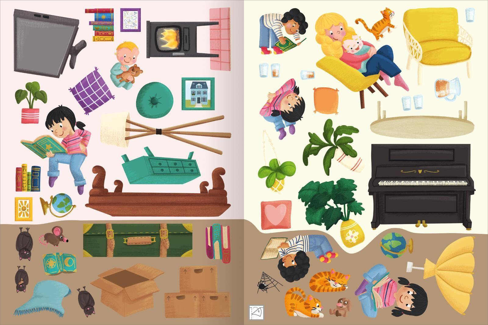 Beispielinhalt (Bild) Erstes Stickern - Stickerhaus