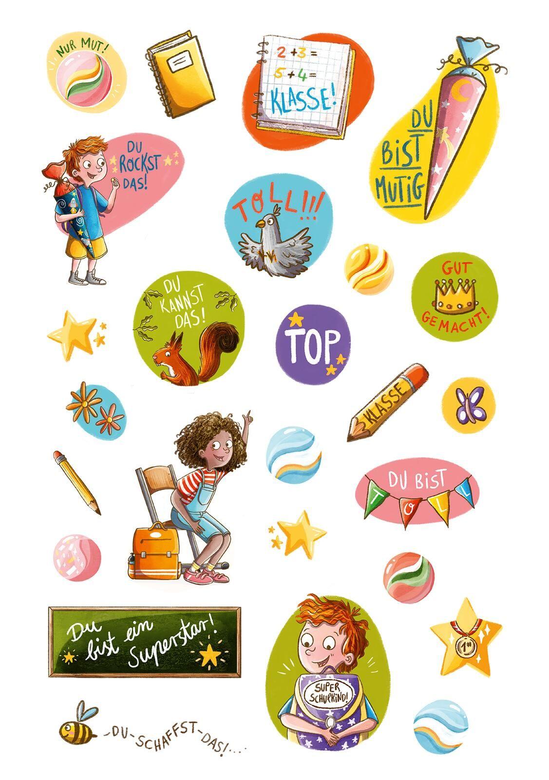 Beispielinhalt (Bild) Mutmach-Sticker