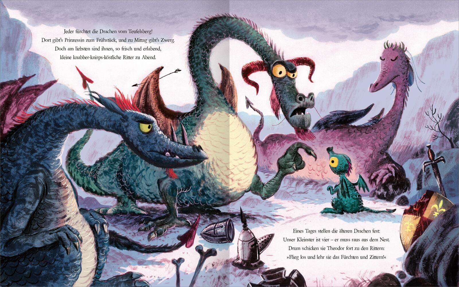 Beispielinhalt (Bild) Ritter und Drachen haben gut lachen