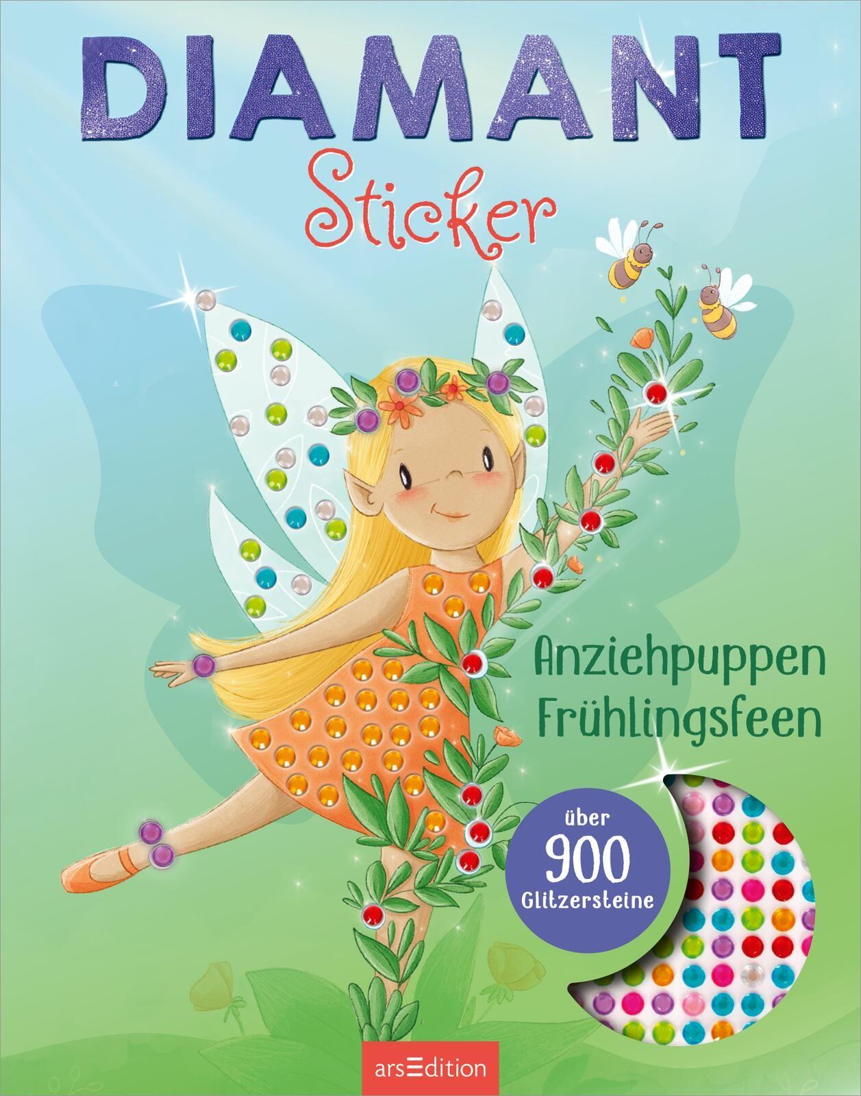 Beispielinhalt (Bild) Diamantsticker Anziehpuppen - Frühlingsfeen