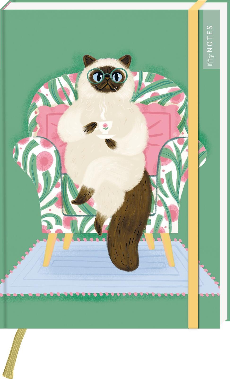Vorderes Coverbild myNOTES Papeterie: Notizbuch A5 Katzen regieren die Welt