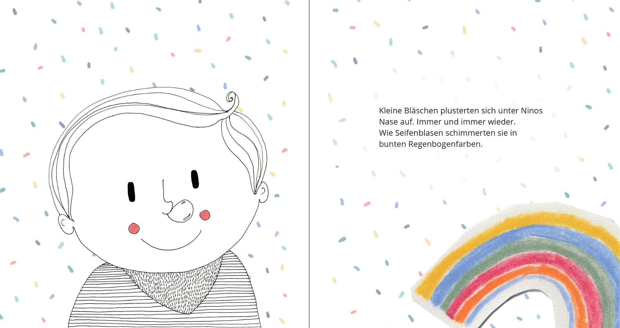 Beispielinhalt (Bild) Nino und die Nasenblase