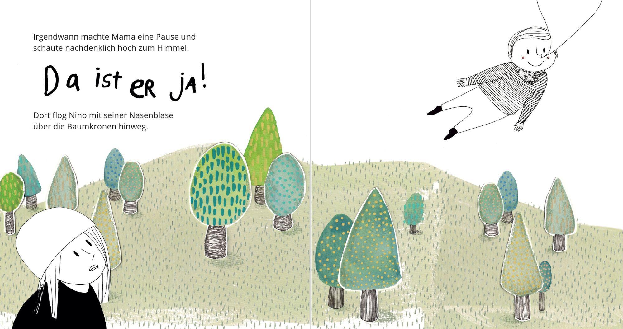 Beispielinhalt (Bild) Nino und die Nasenblase