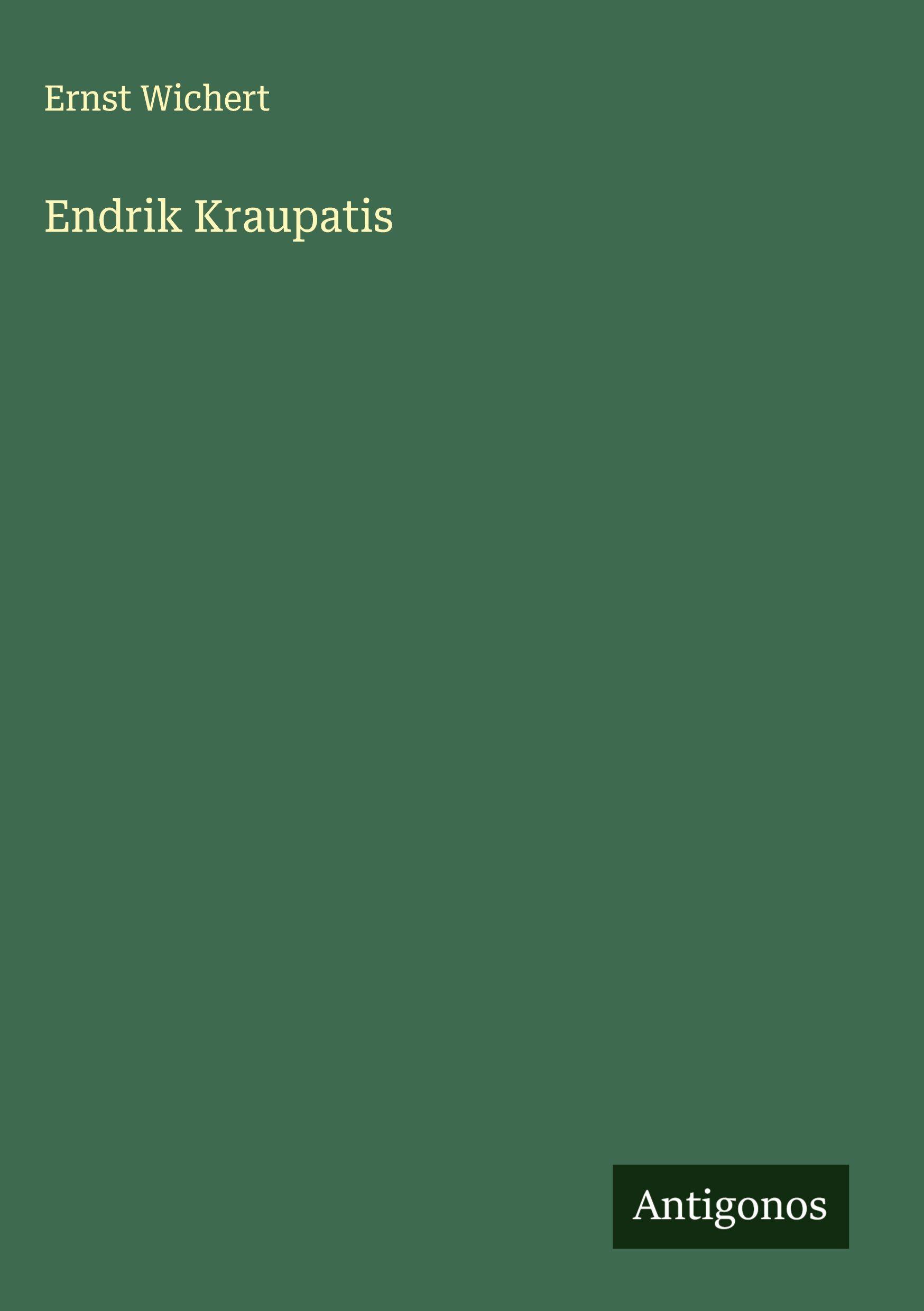 Vorderes Coverbild Endrik Kraupatis