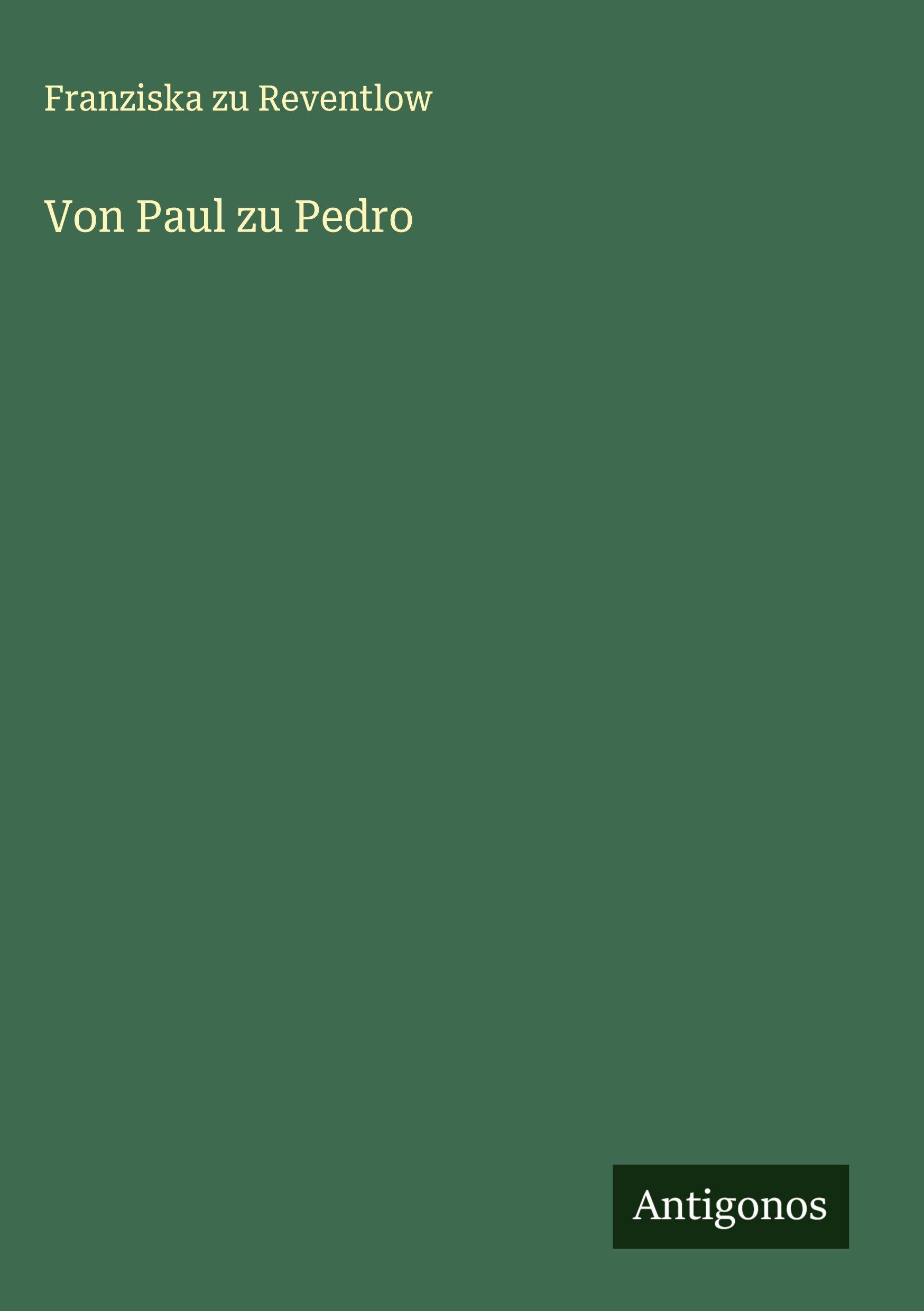 Vorderes Coverbild Von Paul zu Pedro