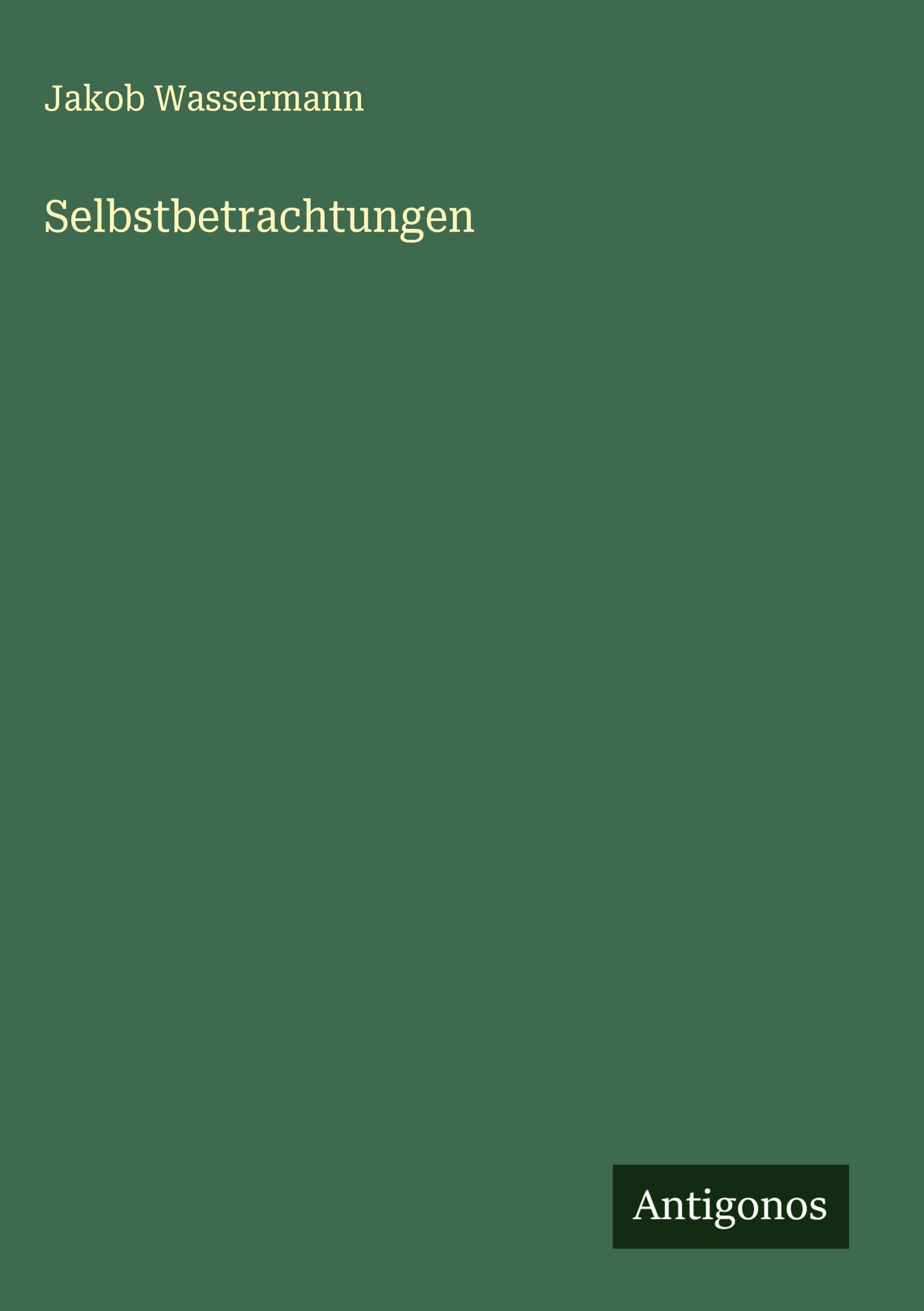 Vorderes Coverbild Selbstbetrachtungen