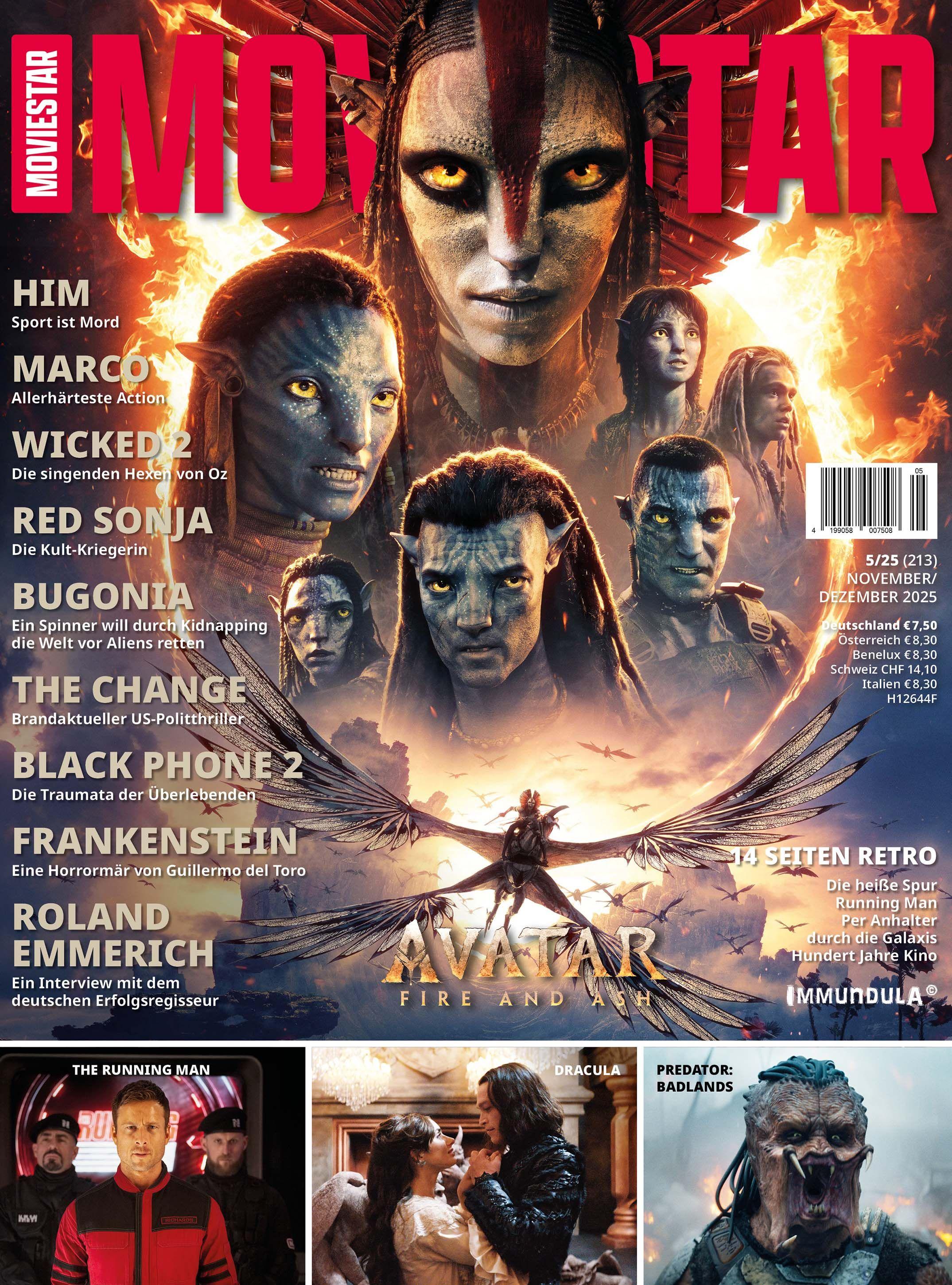 Vorderes Coverbild MOVIESTAR. Ausgabe November/Dezember 2025 (#213)