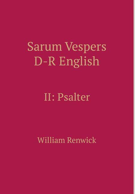 Vorderes Coverbild Sarum Vespers D-R English II