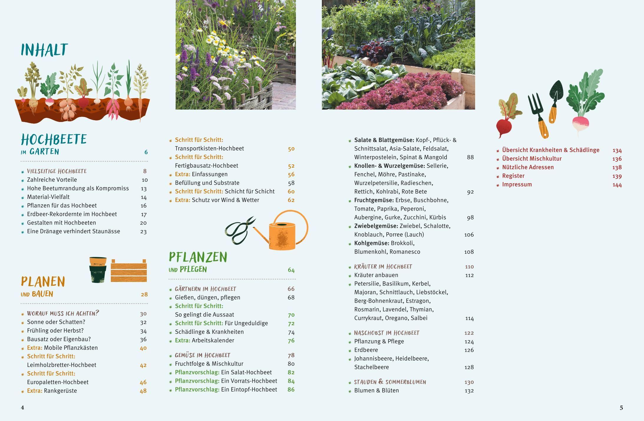 Beispielinhalt (Bild) Gärtnern mit dem Hochbeet