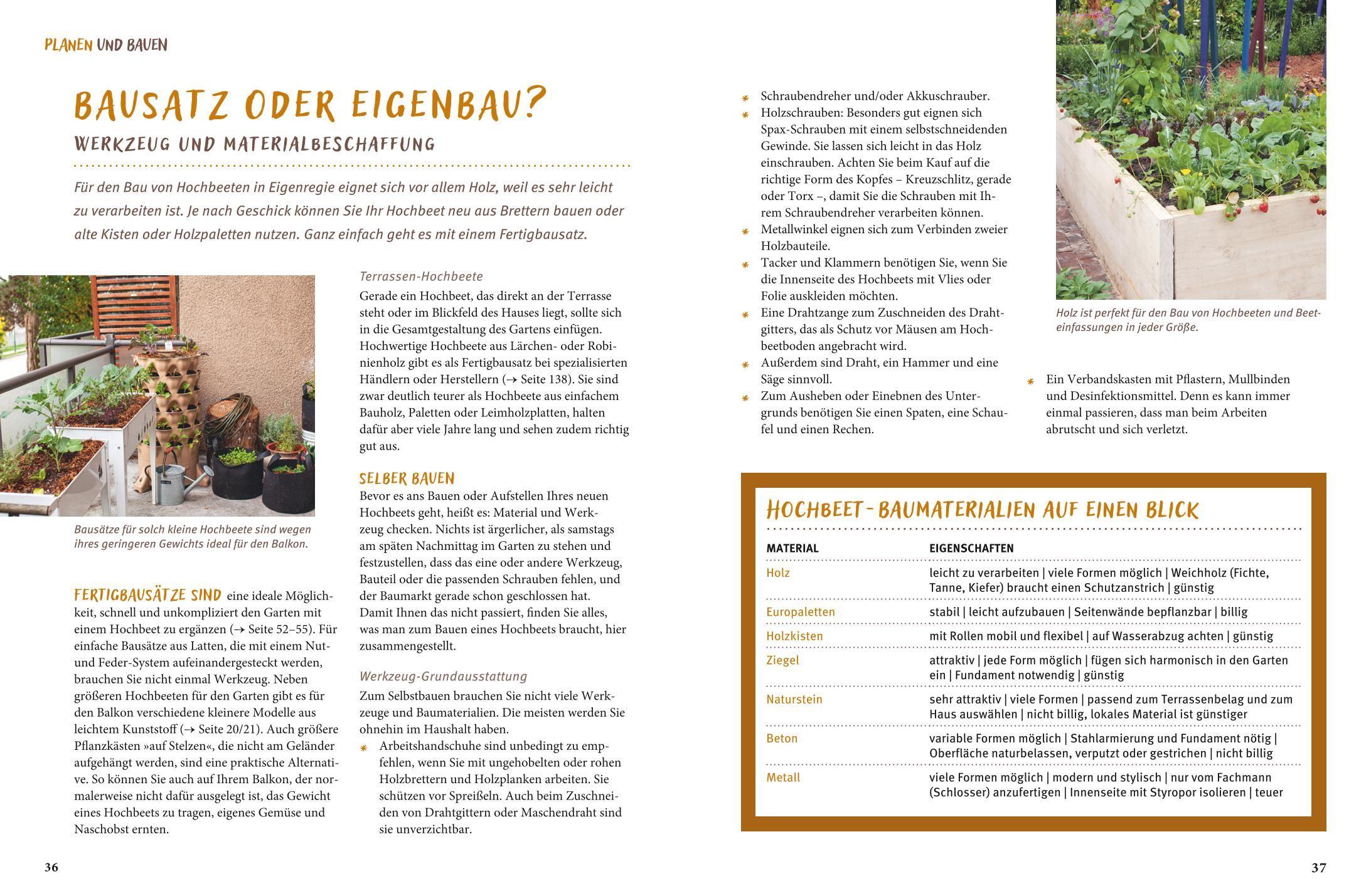 Beispielinhalt (Bild) Gärtnern mit dem Hochbeet