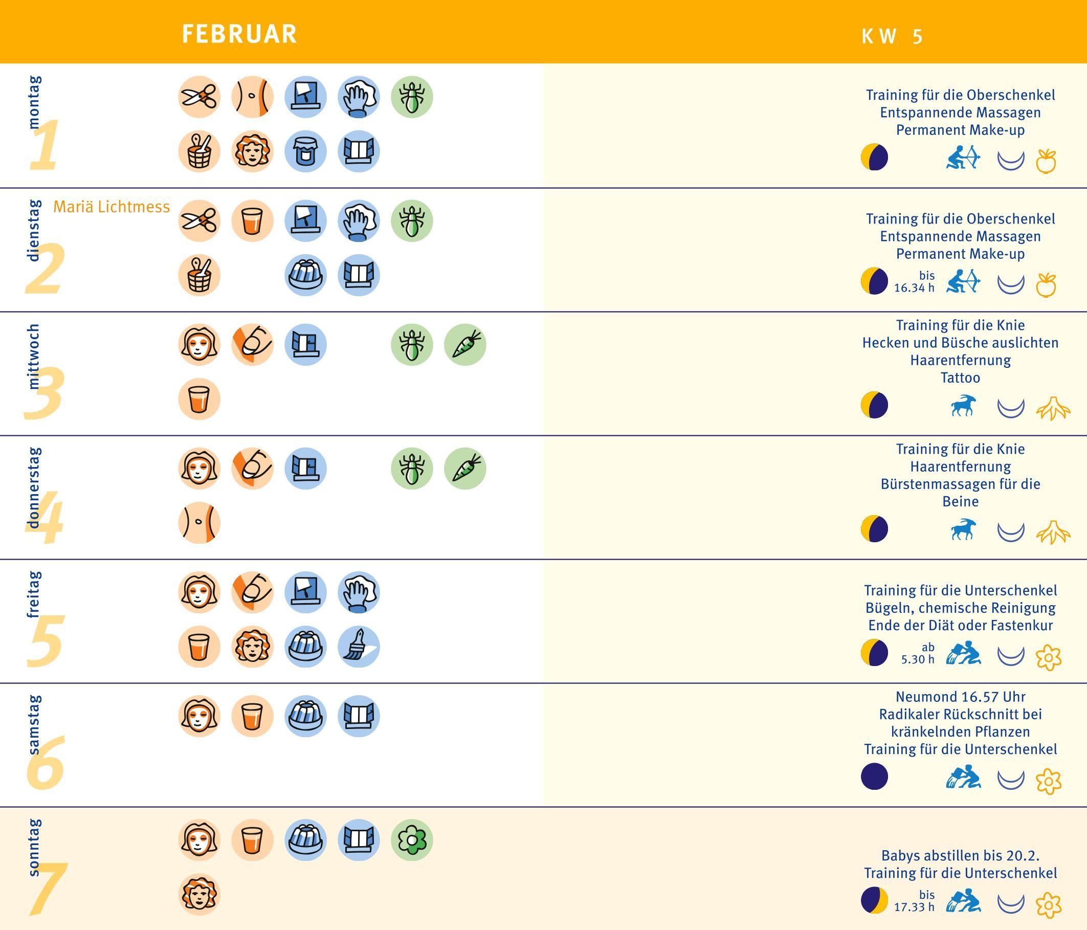 Beispielinhalt (Bild) Mondkalender 2027