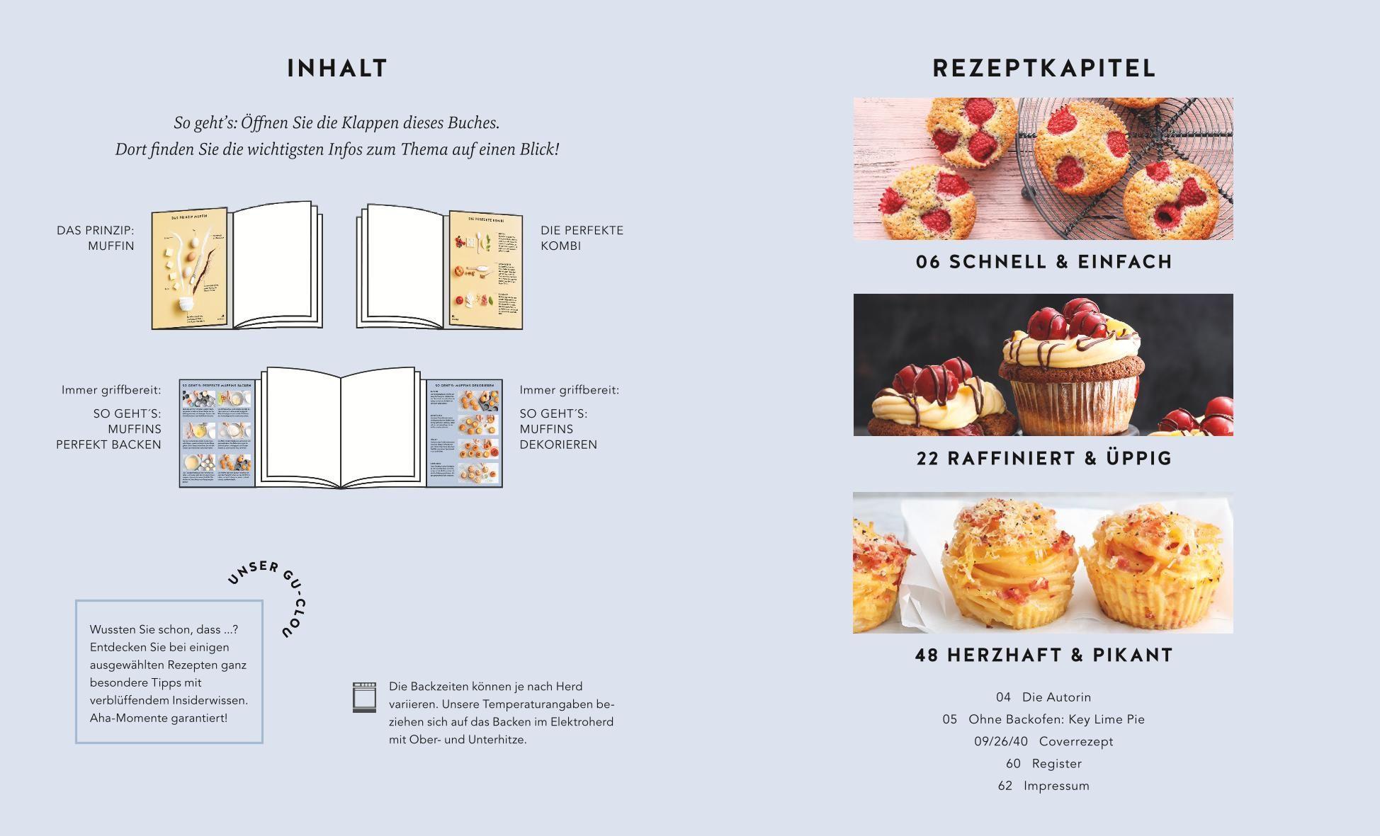 Beispielinhalt (Bild) 1 Muffinform - 50 Rezepte