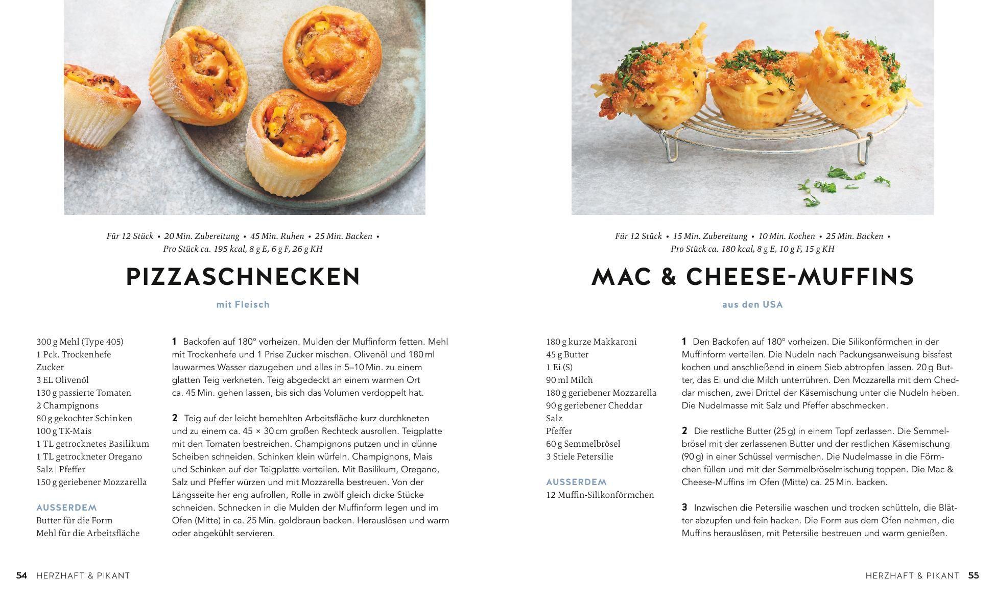 Beispielinhalt (Bild) 1 Muffinform - 50 Rezepte