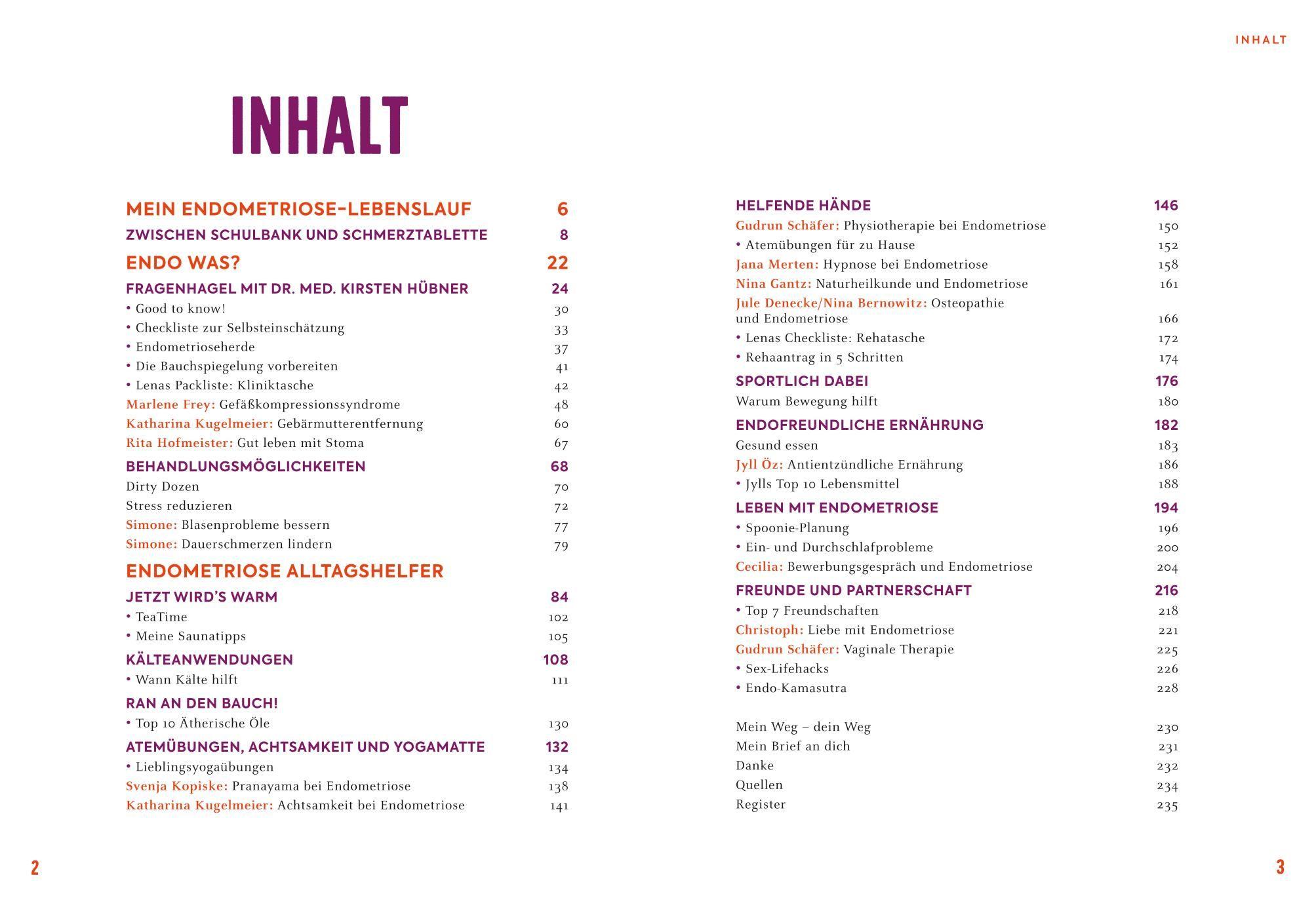 Beispielinhalt (Bild) Dein Endometriose-Alltagshelfer