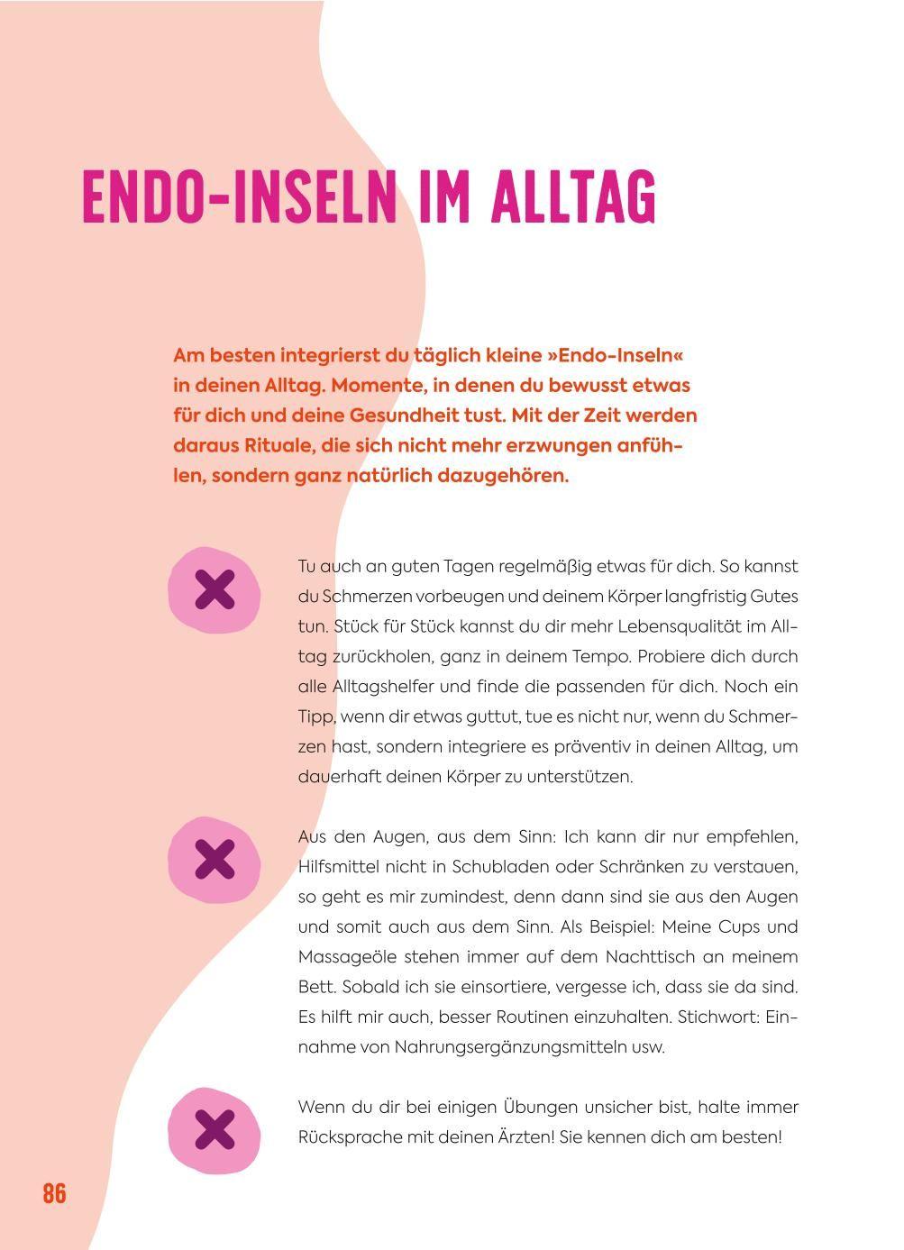 Beispielinhalt (Bild) Dein Endometriose-Alltagshelfer