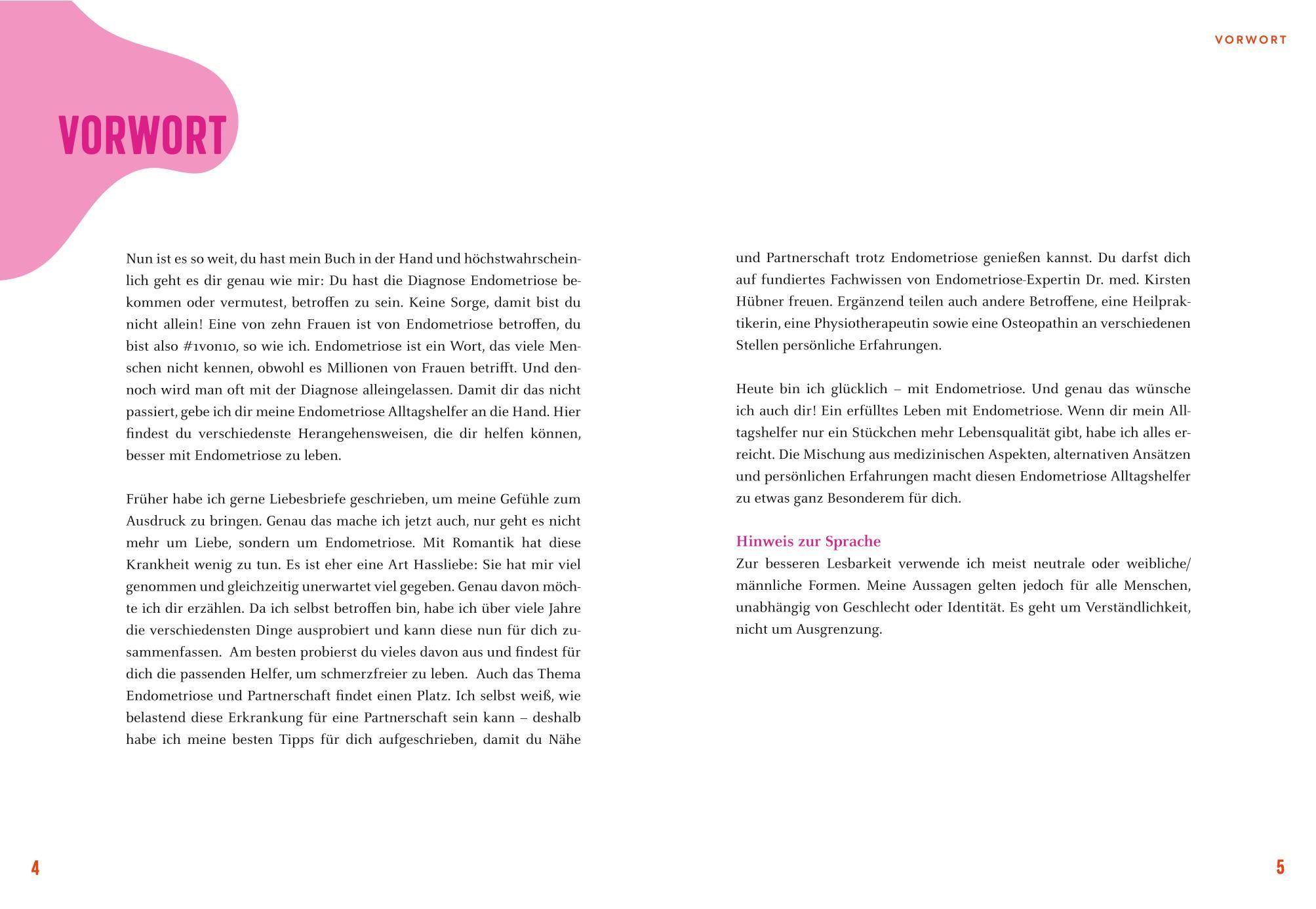 Beispielinhalt (Bild) Dein Endometriose-Alltagshelfer