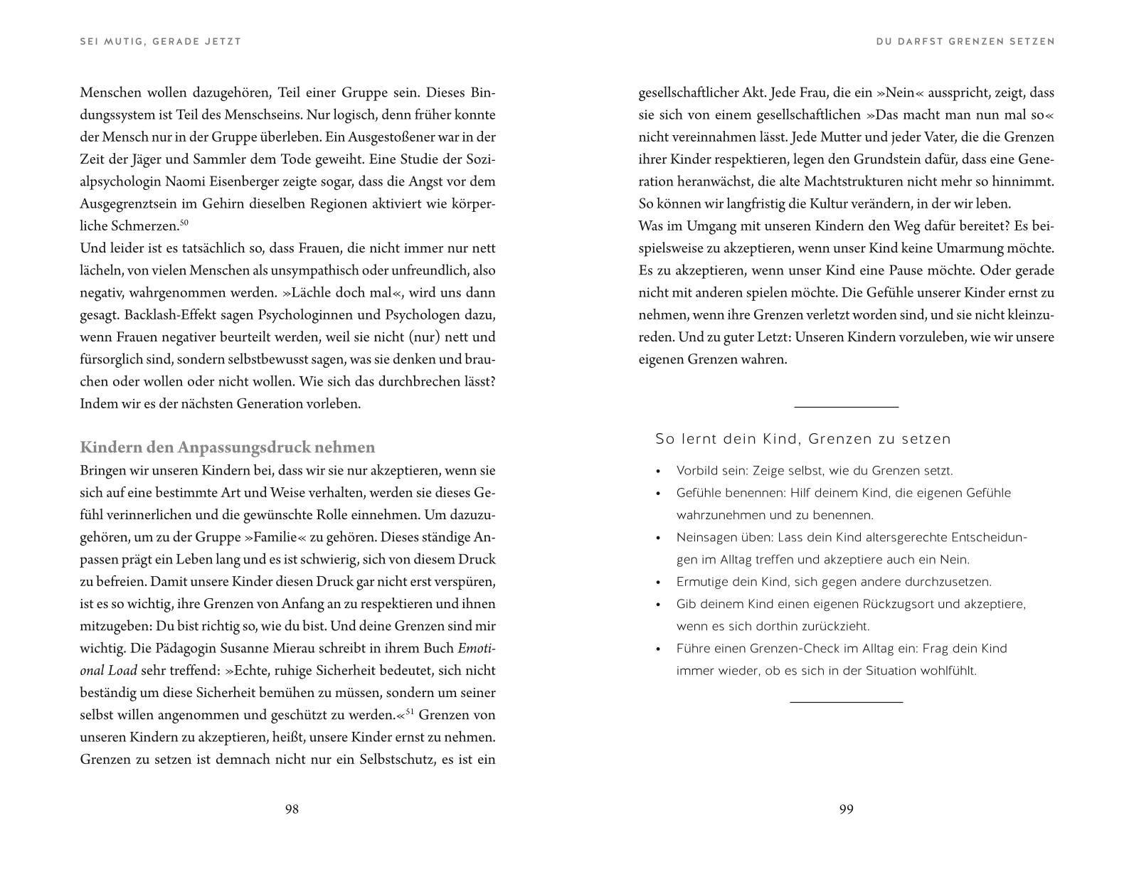 Beispielinhalt (Bild) Sei mutig, gerade jetzt