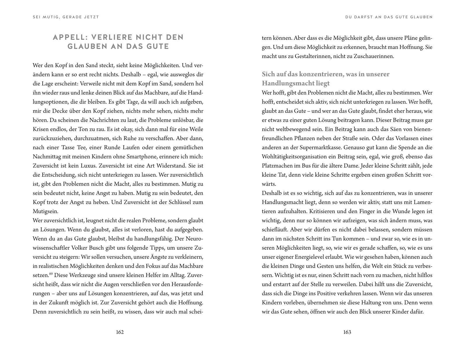 Beispielinhalt (Bild) Sei mutig, gerade jetzt