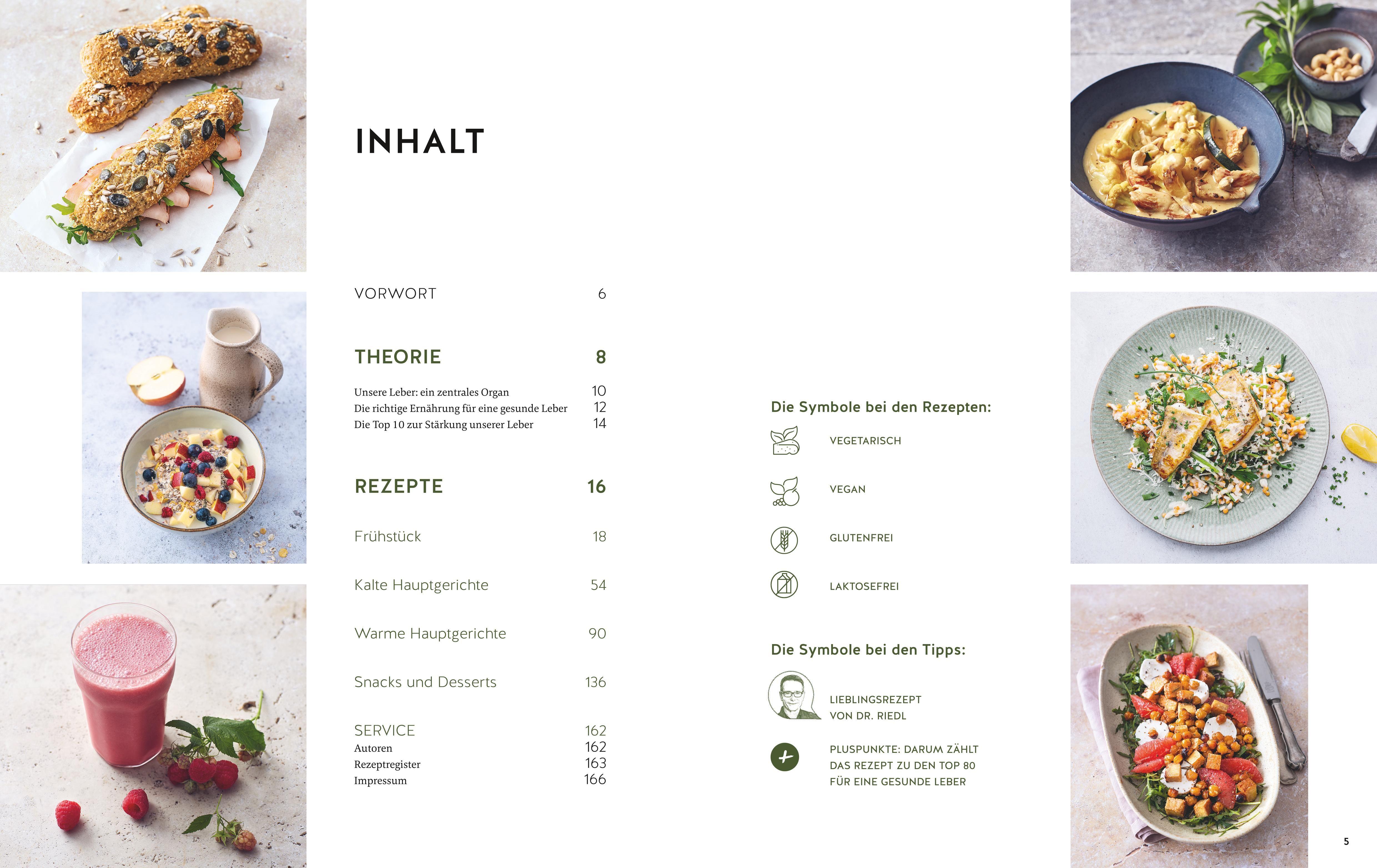 Beispielinhalt (Bild) Meine 80 besten Rezepte für eine gesunde Leber