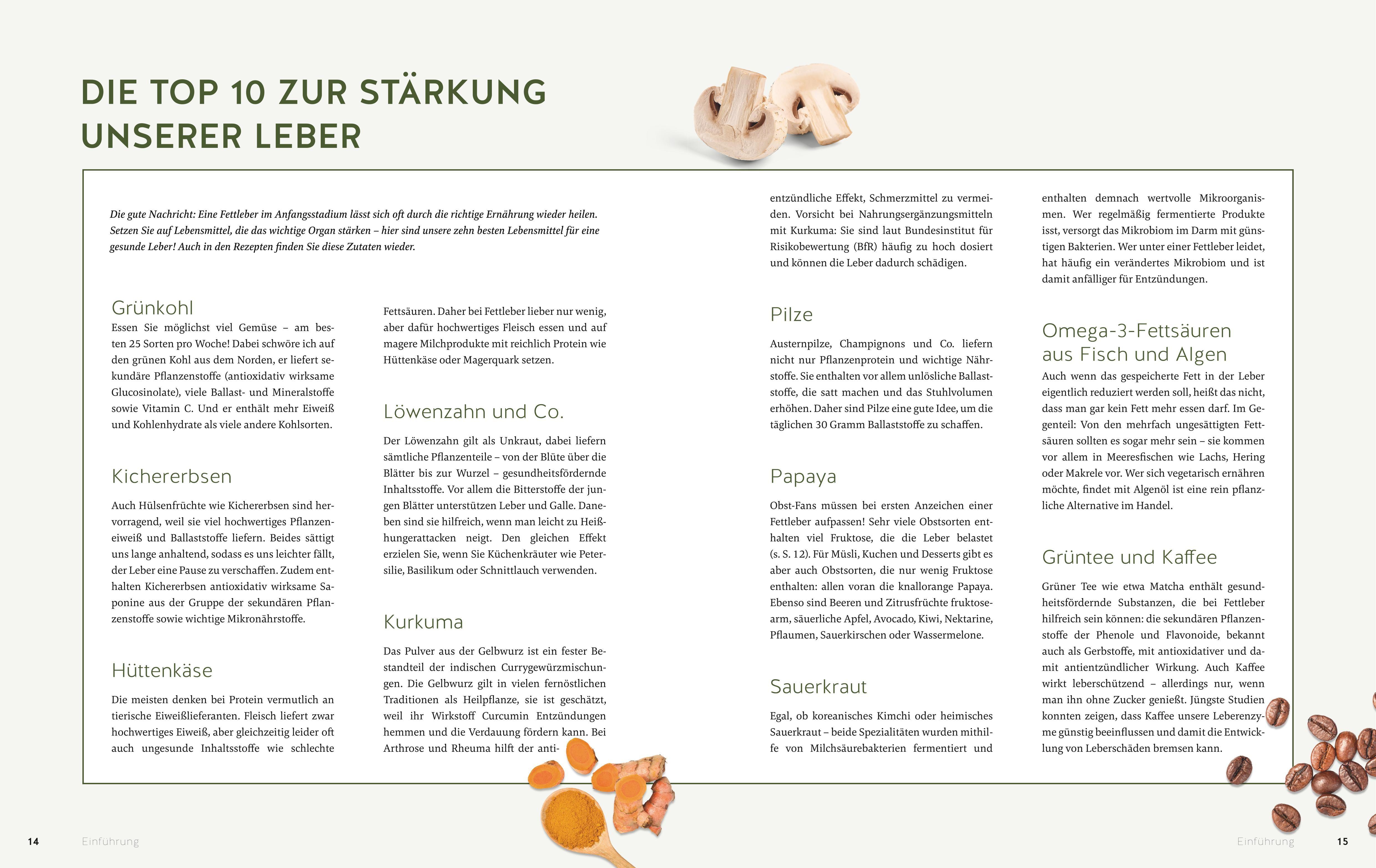 Beispielinhalt (Bild) Meine 80 besten Rezepte für eine gesunde Leber