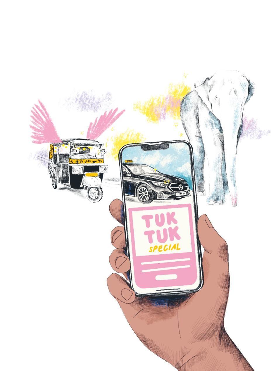 Beispielinhalt (Bild) Der Rikscha-Fahrer, der dir das Glück zeigt